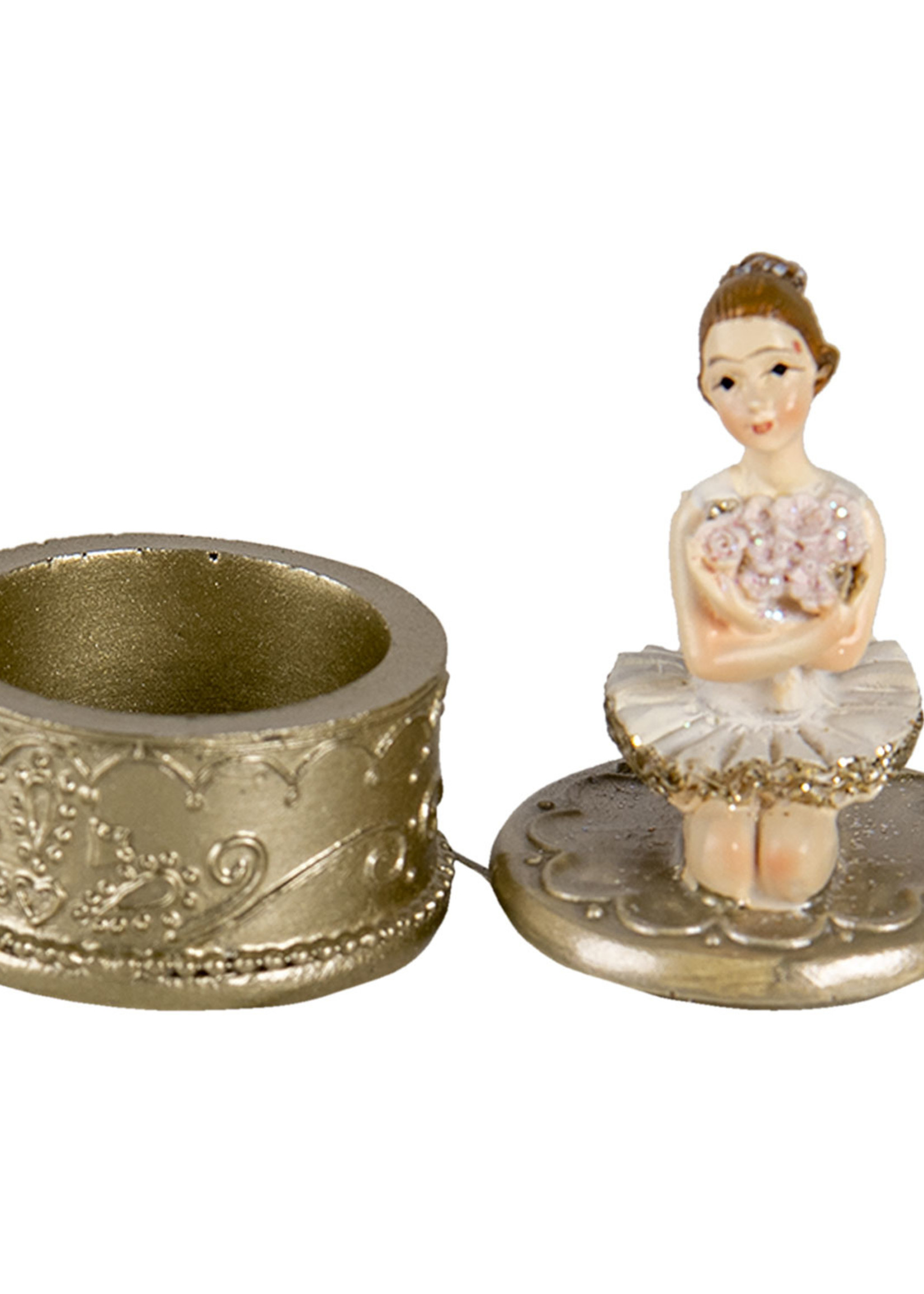 Clayre & Eef Décoration ballerine 4*4*6 cm 6PR2809