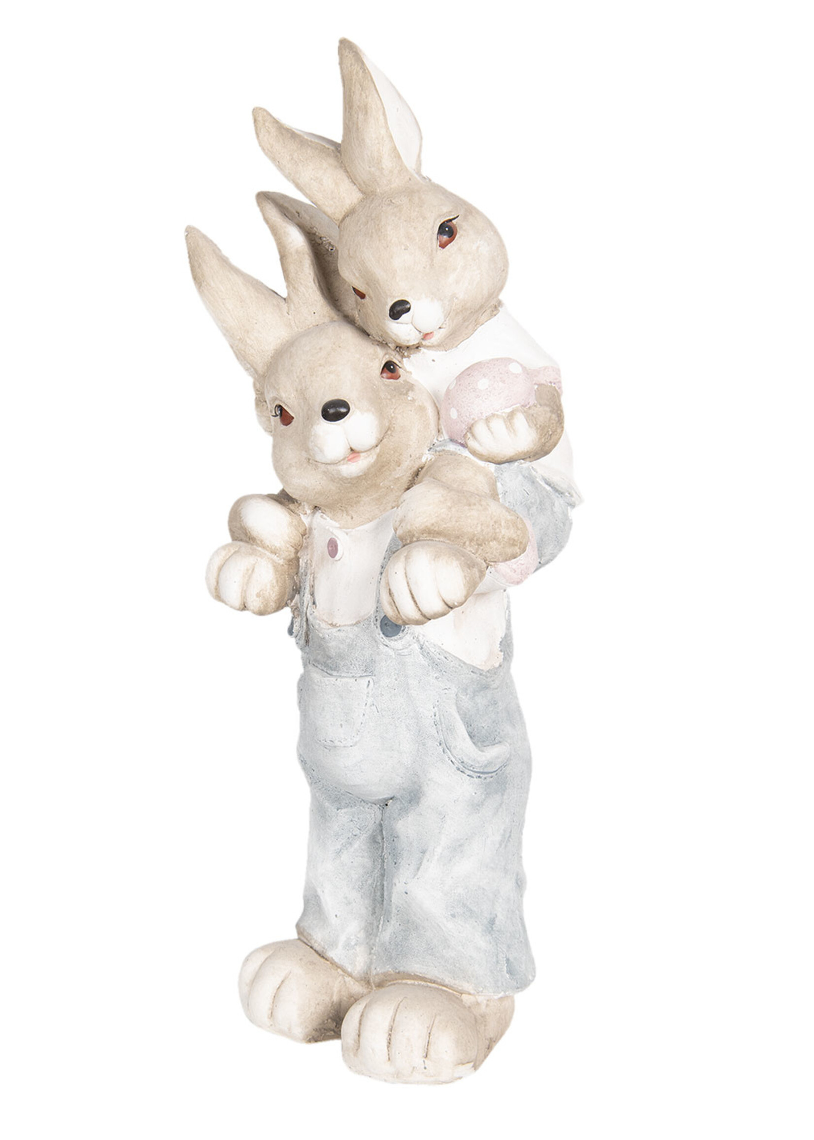 Clayre & Eef Decoratie konijnen 23*21*56 cm 6TE0263