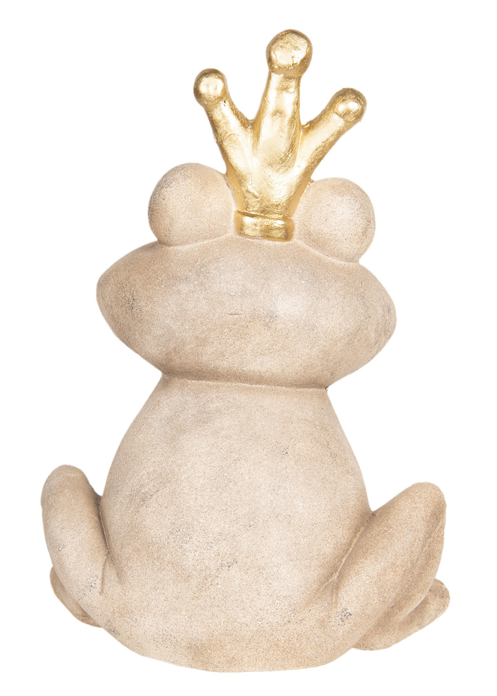 Clayre & Eef Décoration grenouille avec couronne 45*32*62 cm 6TE0276
