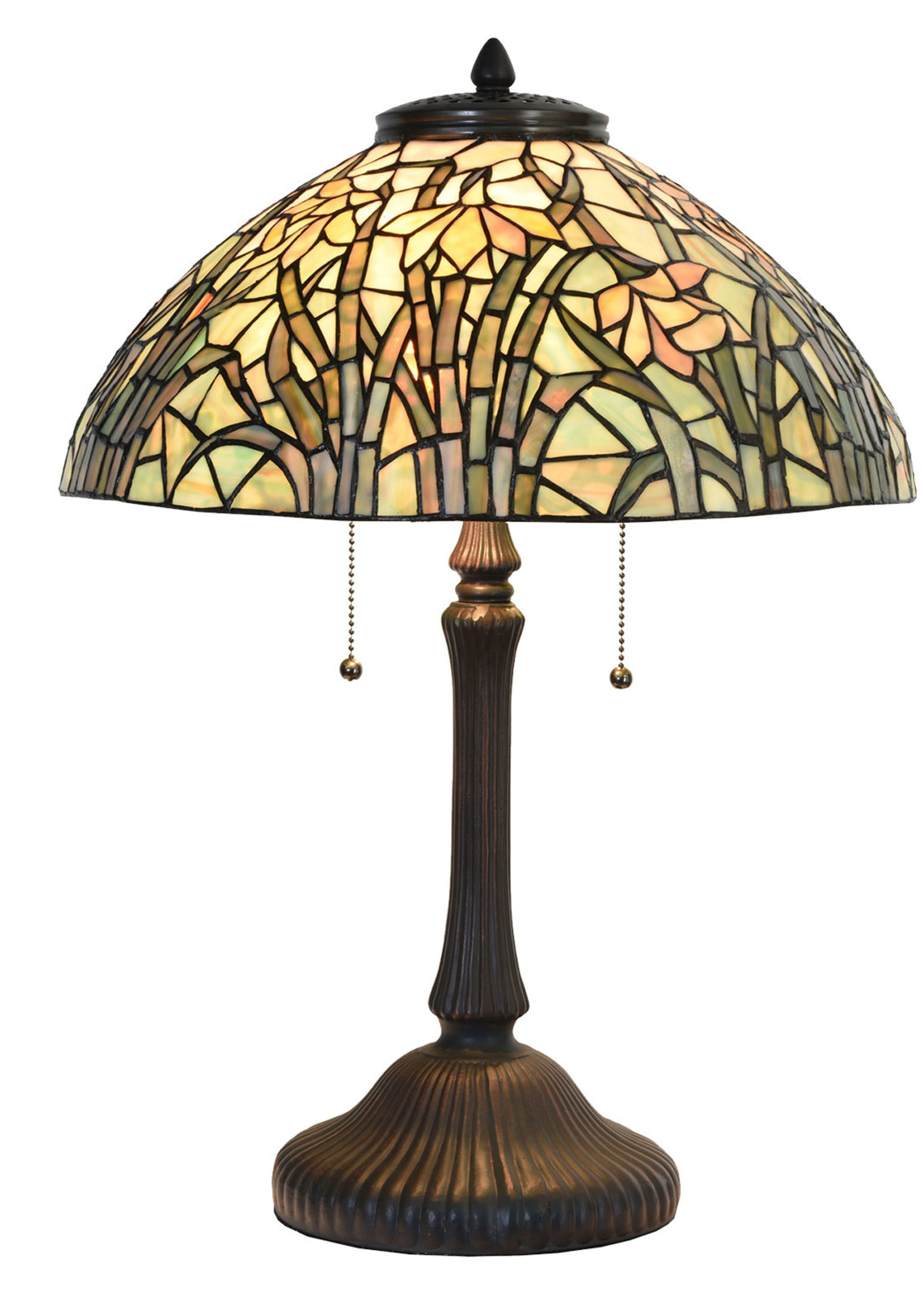 Clayre & Eef Tafellamp Tiffany Ø 40*60 cm E27/max 3*60W 5LL-6037