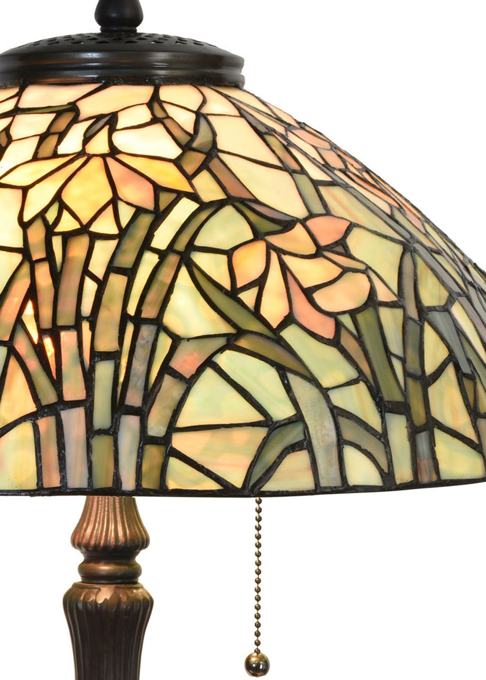 Clayre & Eef Tafellamp Tiffany Ø 40*60 cm E27/max 3*60W 5LL-6037