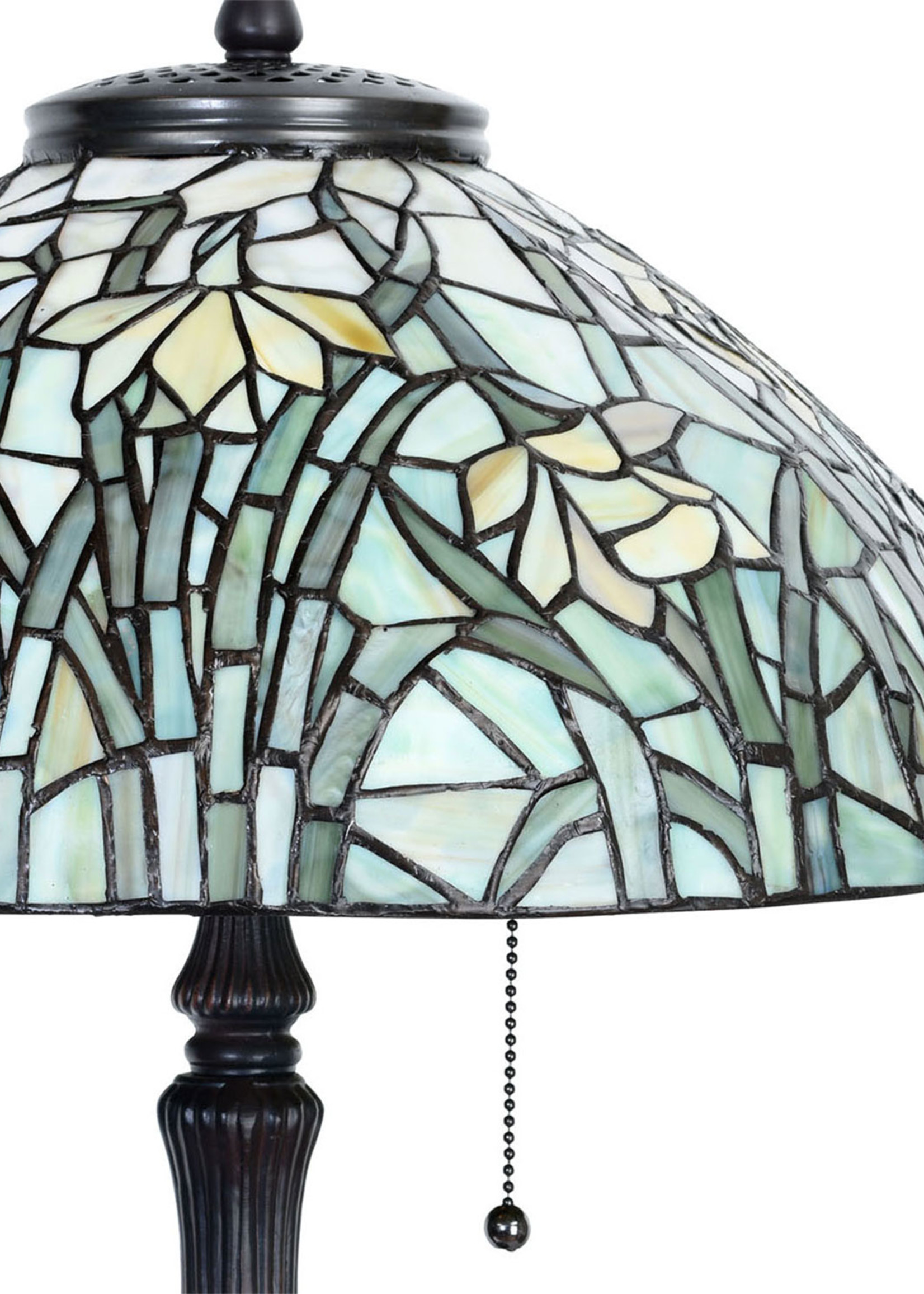 Clayre & Eef Tafellamp Tiffany Ø 40*60 cm E27/max 3*60W 5LL-6037