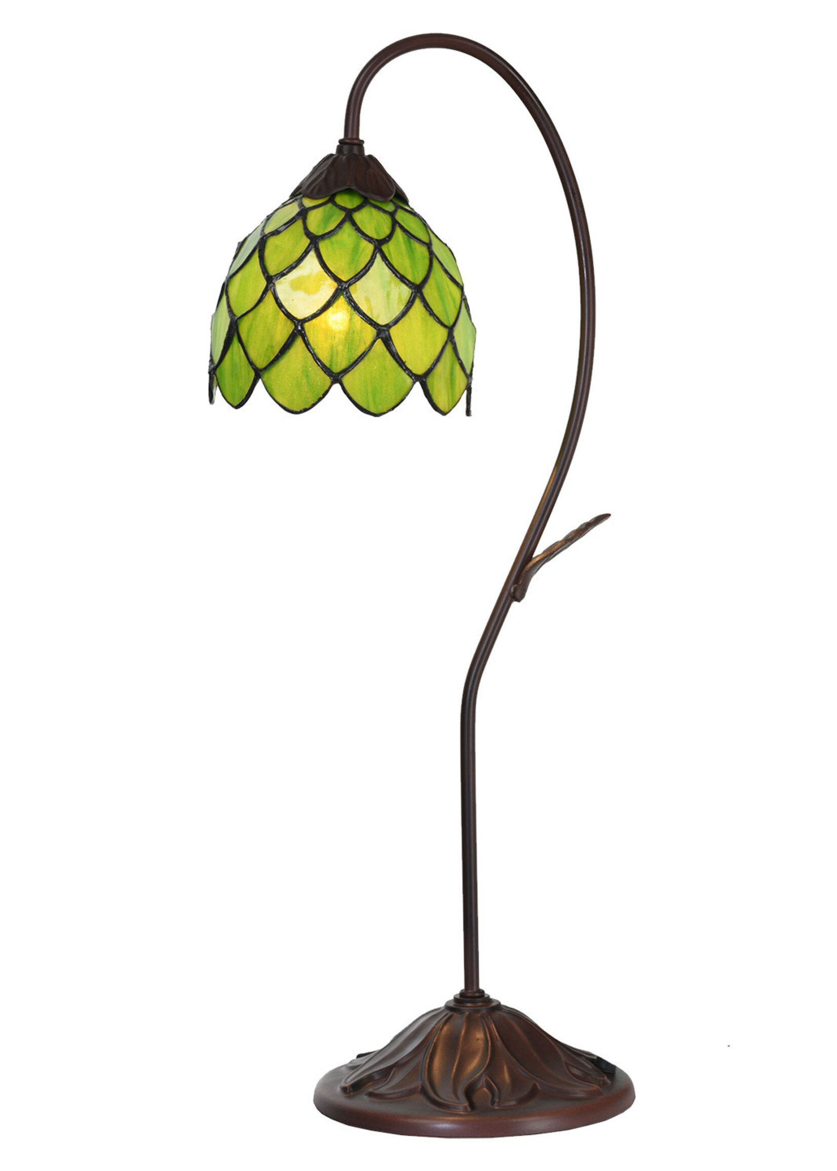 Clayre & Eef Tafellamp Tiffany Ø 28*60 cm E14/max 1*40W 5LL-6045