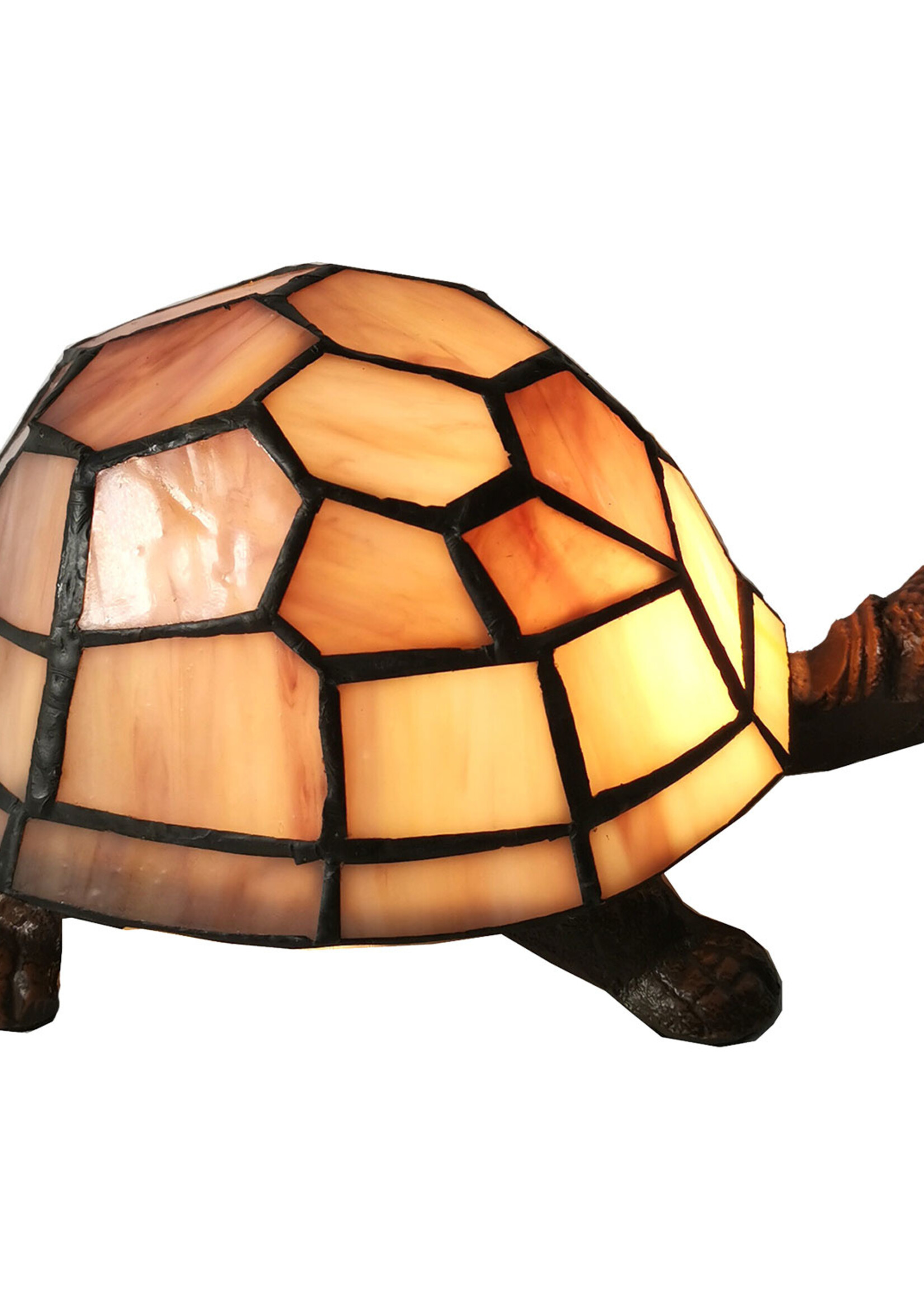 Clayre & Eef Lampe de table Tiffany tortue 23*14*8 cm E14/max 1*25W 5LL-6054