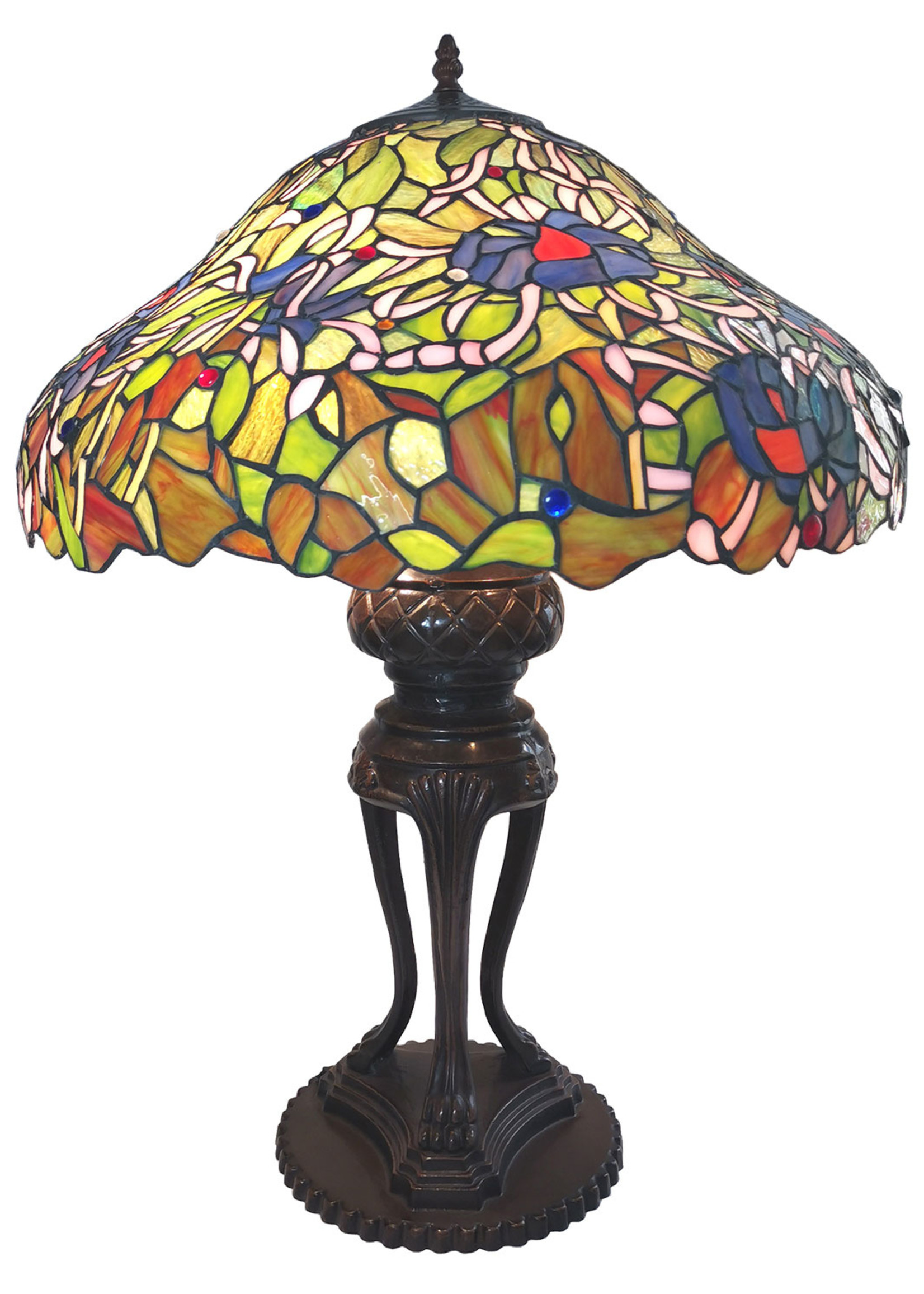 Clayre & Eef Lampe de table Tiffany Ø 57*83 cm E27/max 3*40W 5LL-6055