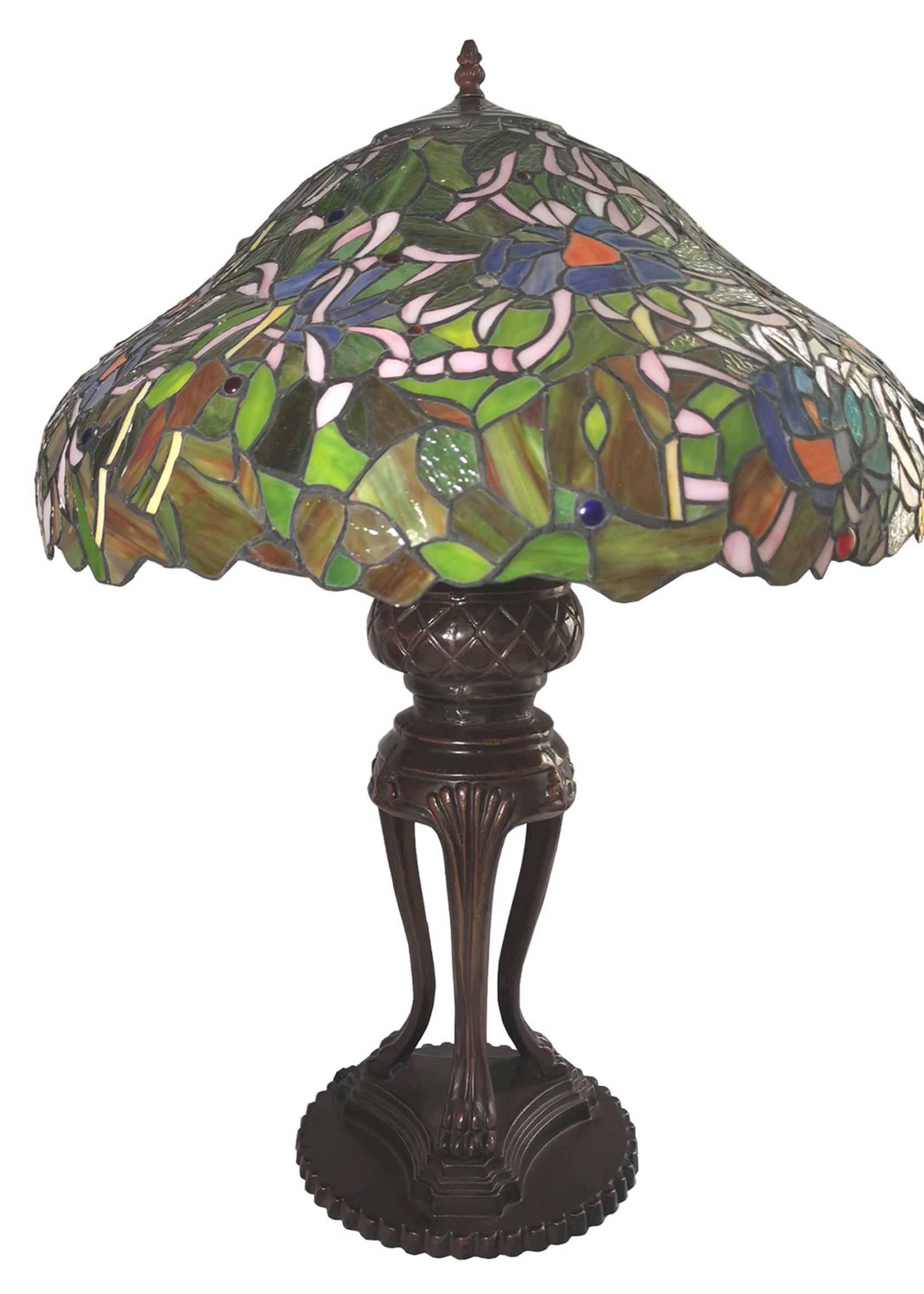 Clayre & Eef Lampe de table Tiffany Ø 57*83 cm E27/max 3*40W 5LL-6055