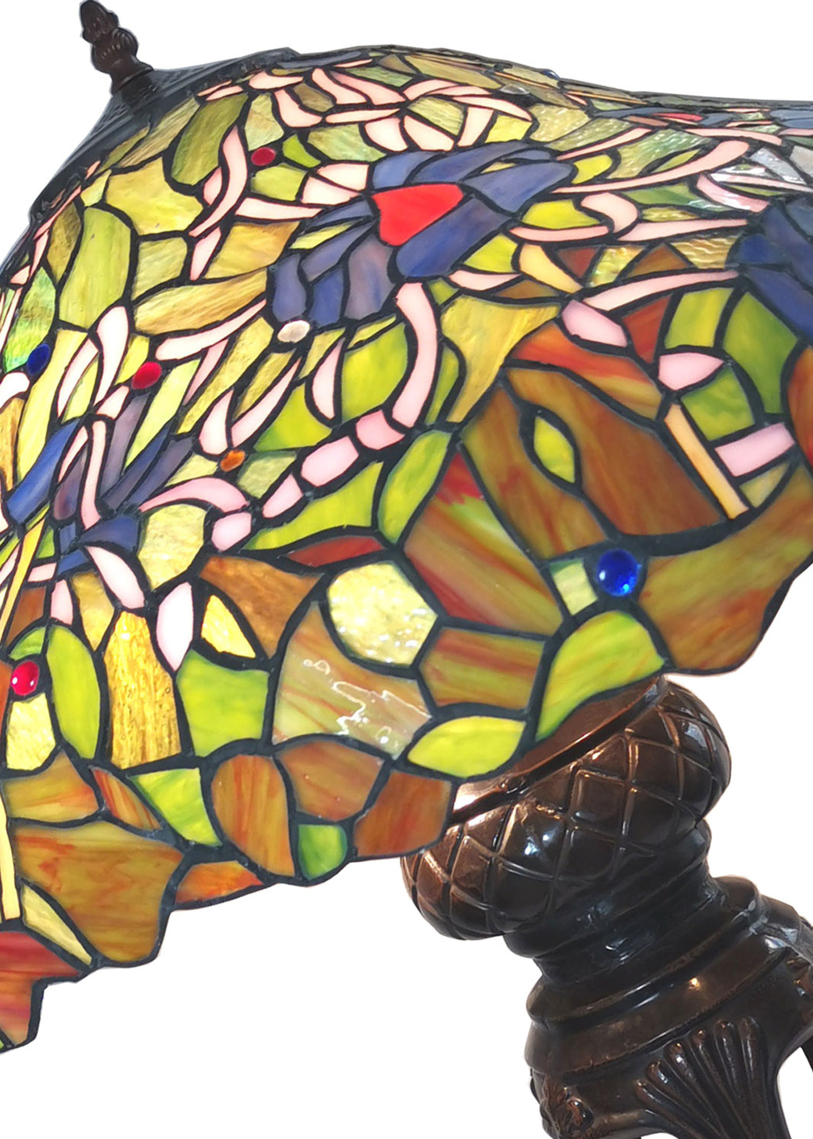 Clayre & Eef Lampe de table Tiffany Ø 57*83 cm E27/max 3*40W 5LL-6055