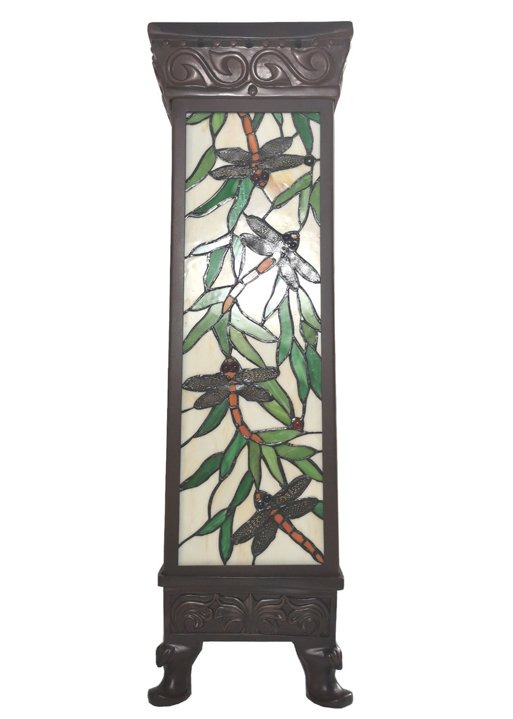 Clayre & Eef Lampe colonne Tiffany 26*26*71 cm E27/max 1*100W 5LL-6056