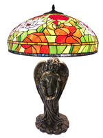 Clayre & Eef Lampe de table Tiffany Ø 57*83 cm E27/max 3*60W 5LL-6060