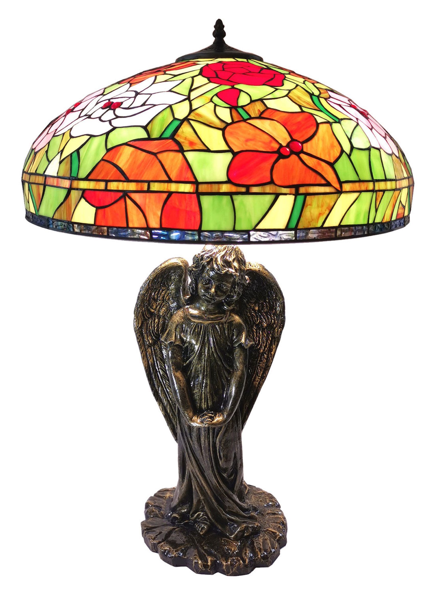 Clayre & Eef Tafellamp Tiffany Ø 57*83 cm E27/max 3*60W 5LL-6060