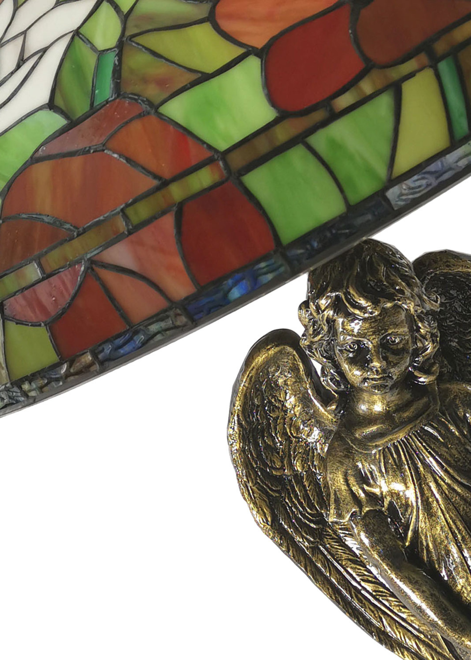 Clayre & Eef Tafellamp Tiffany Ø 57*83 cm E27/max 3*60W 5LL-6060