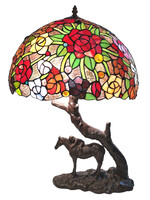 Clayre & Eef Lampe de table Tiffany Ø 43*58 cm E27/max 2*60W 5LL-6061