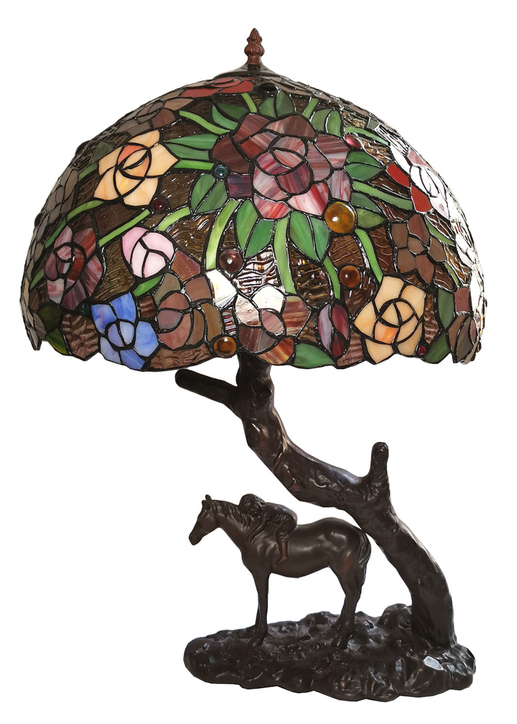 Clayre & Eef Tafellamp Tiffany Ø 43*58 cm E27/max 2*60W 5LL-6061