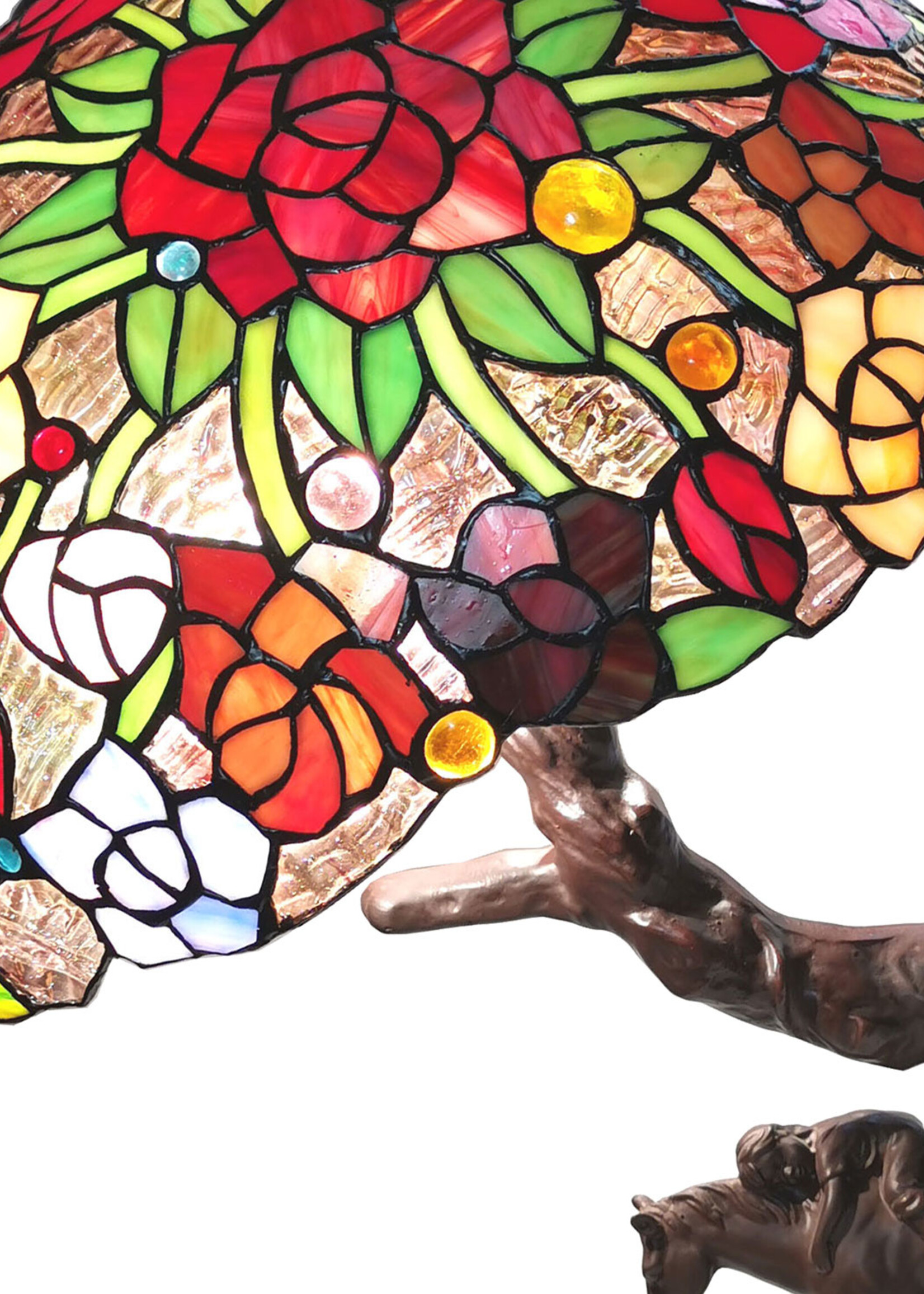 Clayre & Eef Lampe de table Tiffany Ø 43*58 cm E27/max 2*60W 5LL-6061