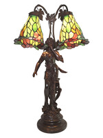 Clayre & Eef Tafellamp Tiffany vrouw 50*28*84 cm E27/max 2*60W 5LL-6062