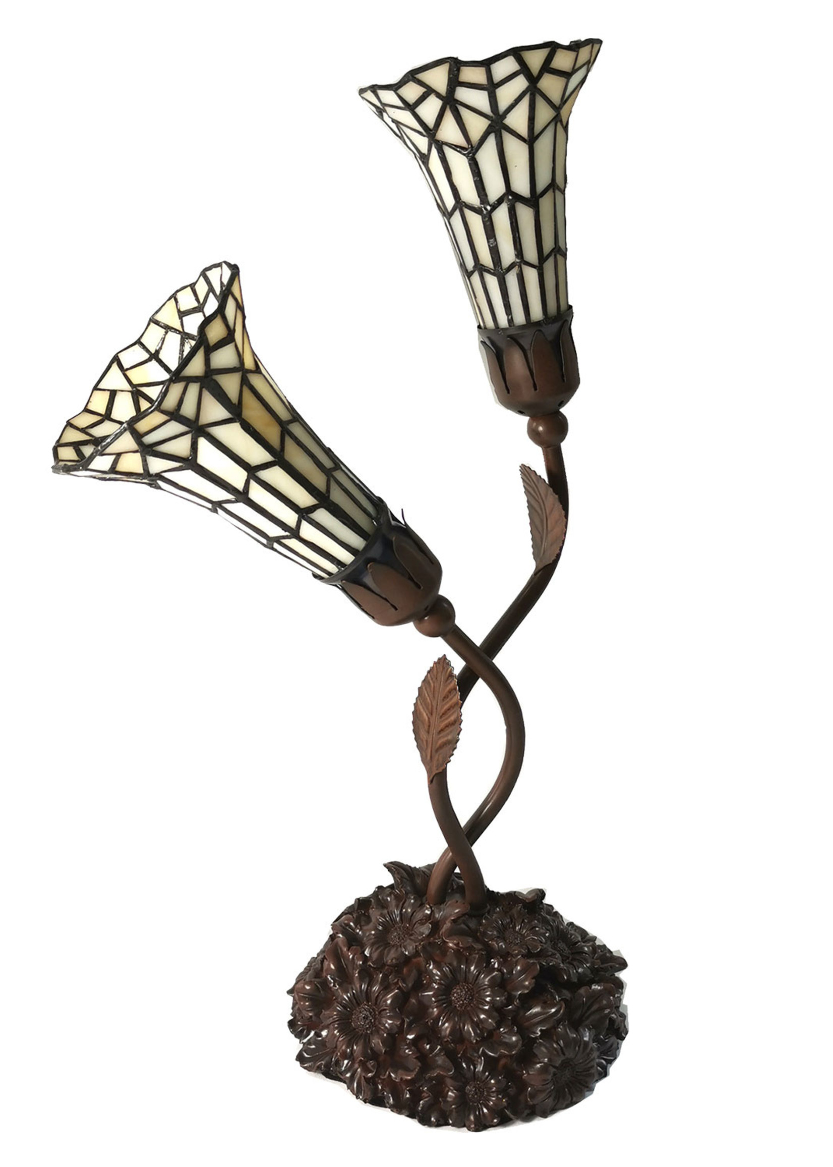 Clayre & Eef Lampe de table Tiffany 34*25*58 cm E14/max 2*25W 5LL-6063