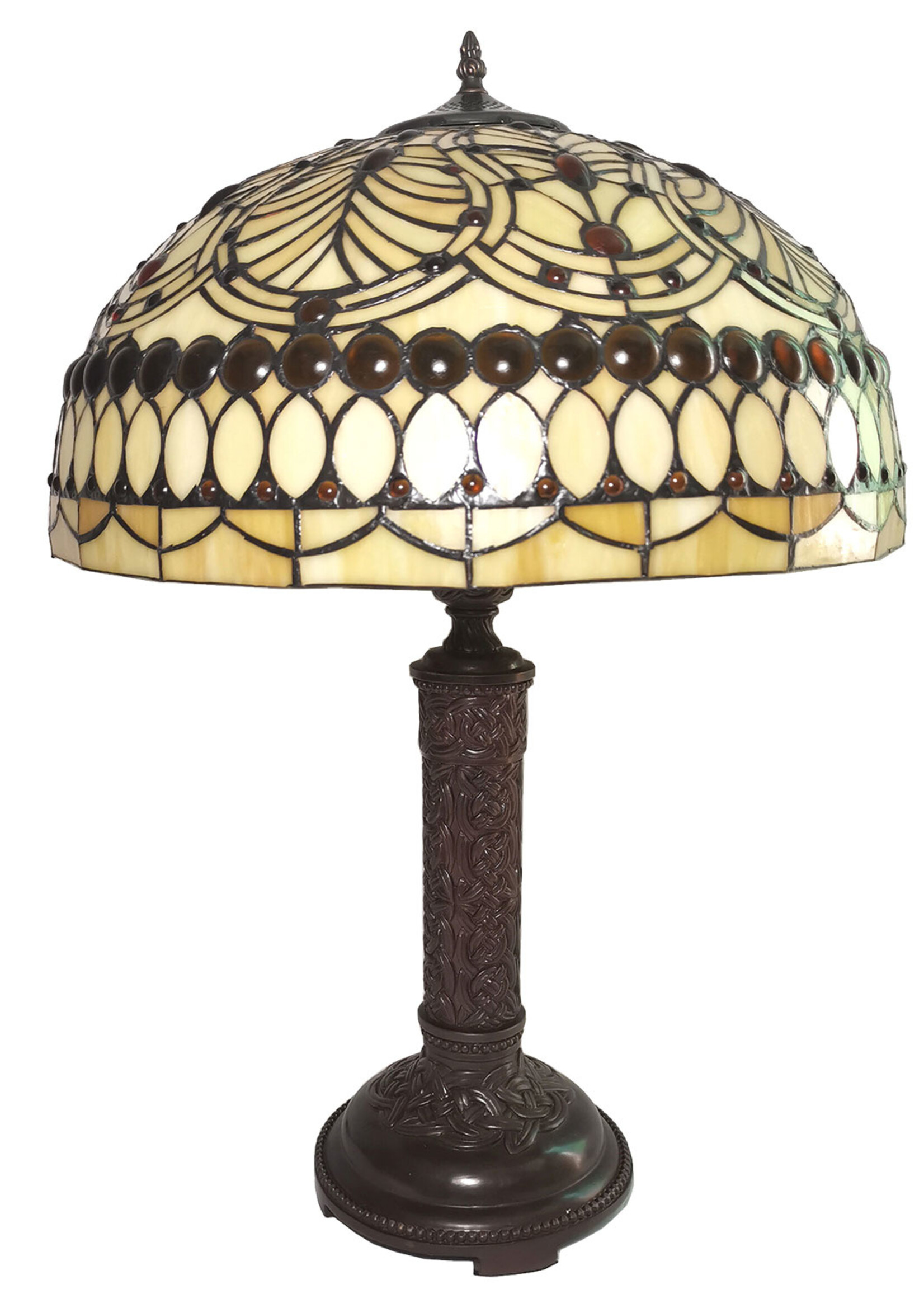 Clayre & Eef Tafellamp Tiffany Ø 46*62 cm E27/max 2*60W 5LL-6068