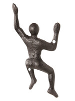 Clayre & Eef Crochet murale homme descalade 10*5*21 cm 6Y3448