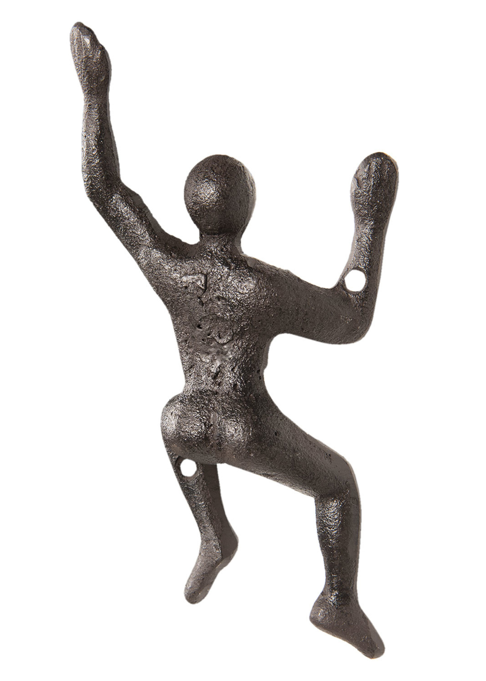 Clayre & Eef Crochet murale homme descalade 10*5*21 cm 6Y3448