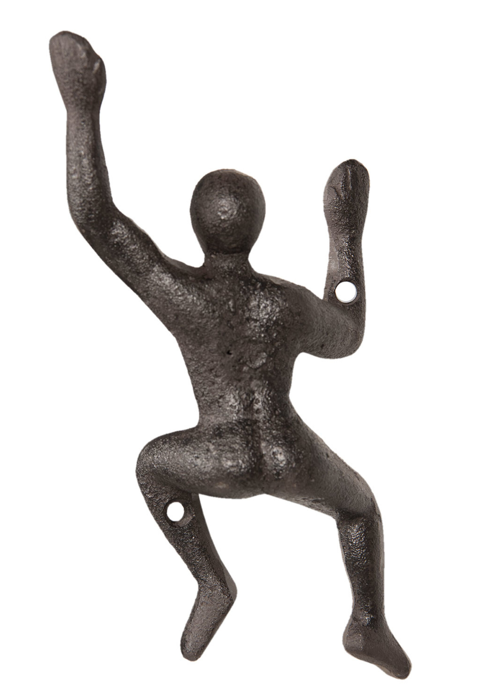 Clayre & Eef Wandhaak klimmende man 10*5*21 cm 6Y3448