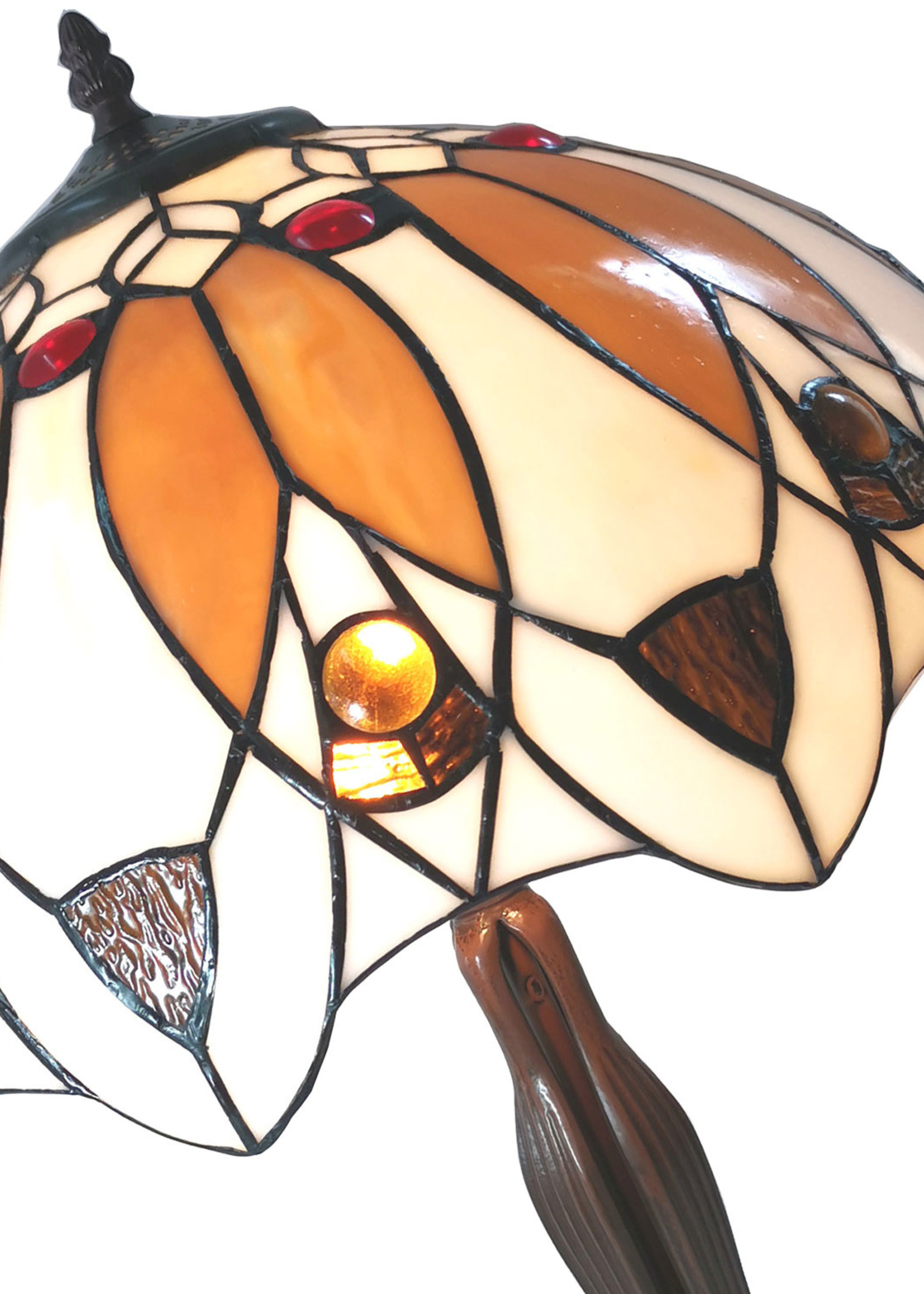 Clayre & Eef Tafellamp Tiffany Ø 41*57 cm E27/max 2*60W 5LL-6069