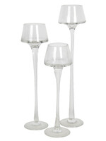 Clayre & Eef Waxinelichthouder (3) Ø 6*35 / Ø 6*30 / Ø 6*25 cm 6GL2912