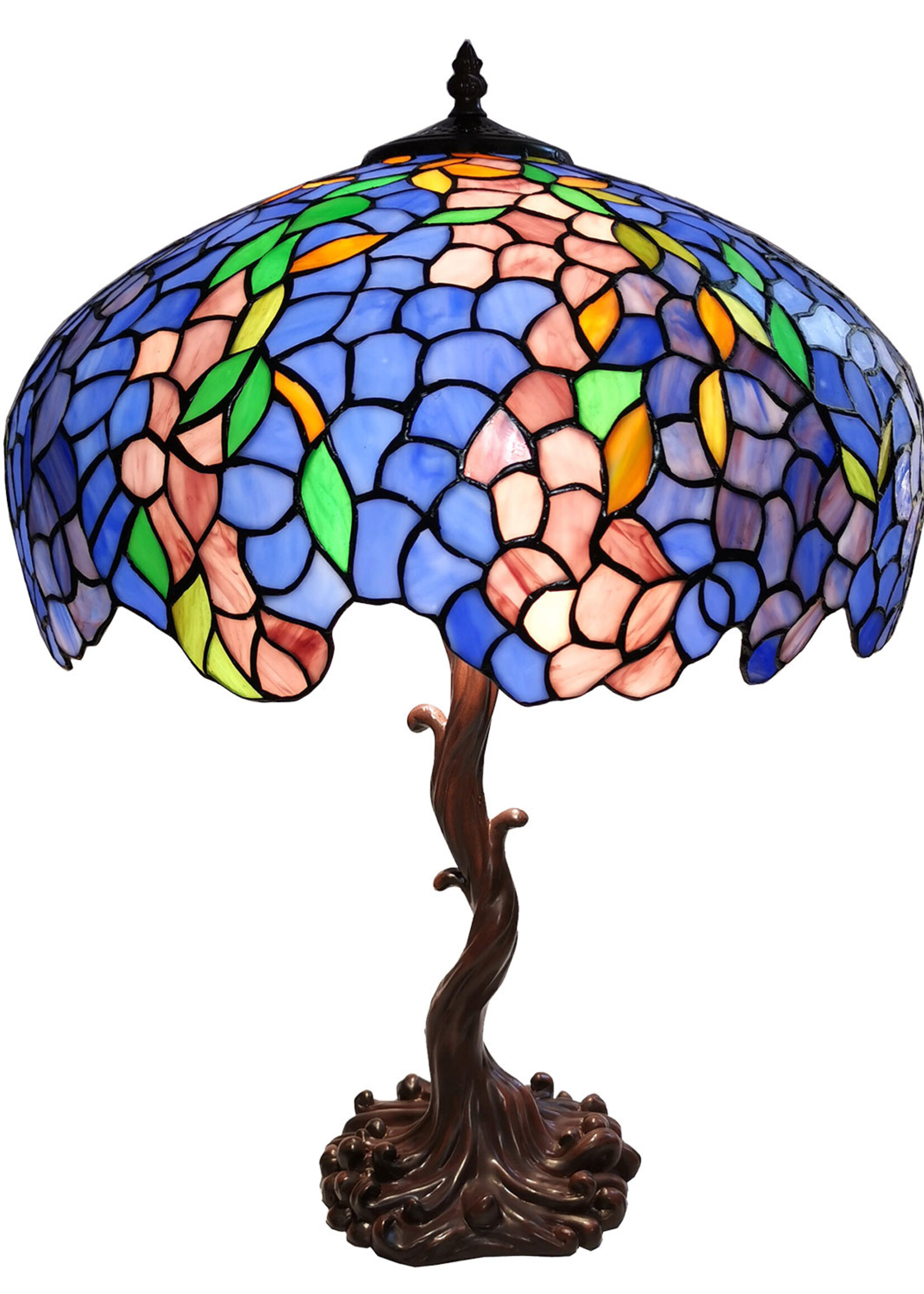 Clayre & Eef Lampe de table Tiffany Ø 43*61 cm E27/max 2*60W 5LL-6070