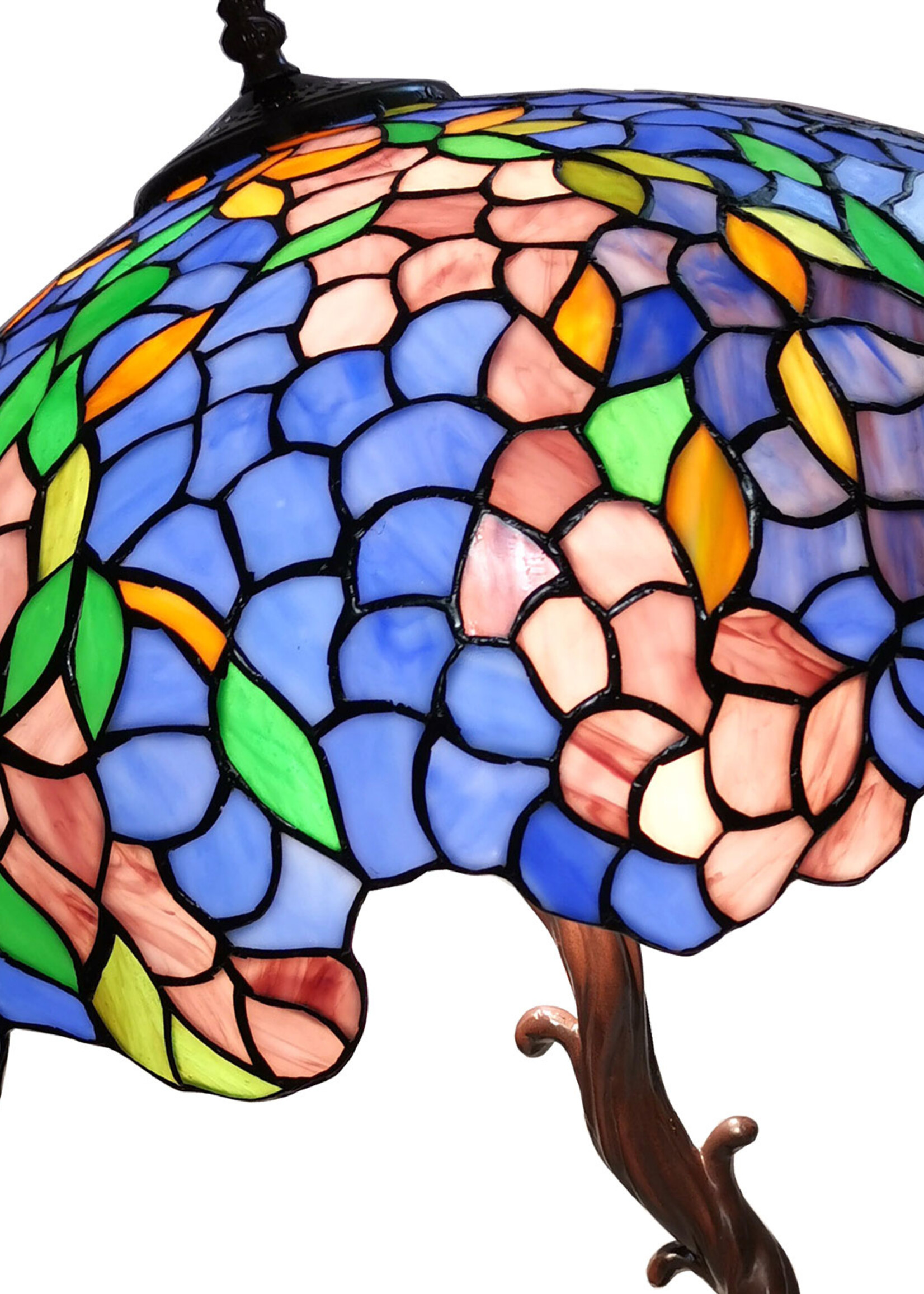 Clayre & Eef Tafellamp Tiffany Ø 43*61 cm E27/max 2*60W 5LL-6070