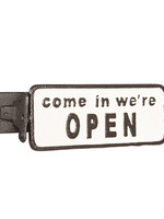 Clayre & Eef Plaque décorative open closed 17*7*8 cm 6Y3456