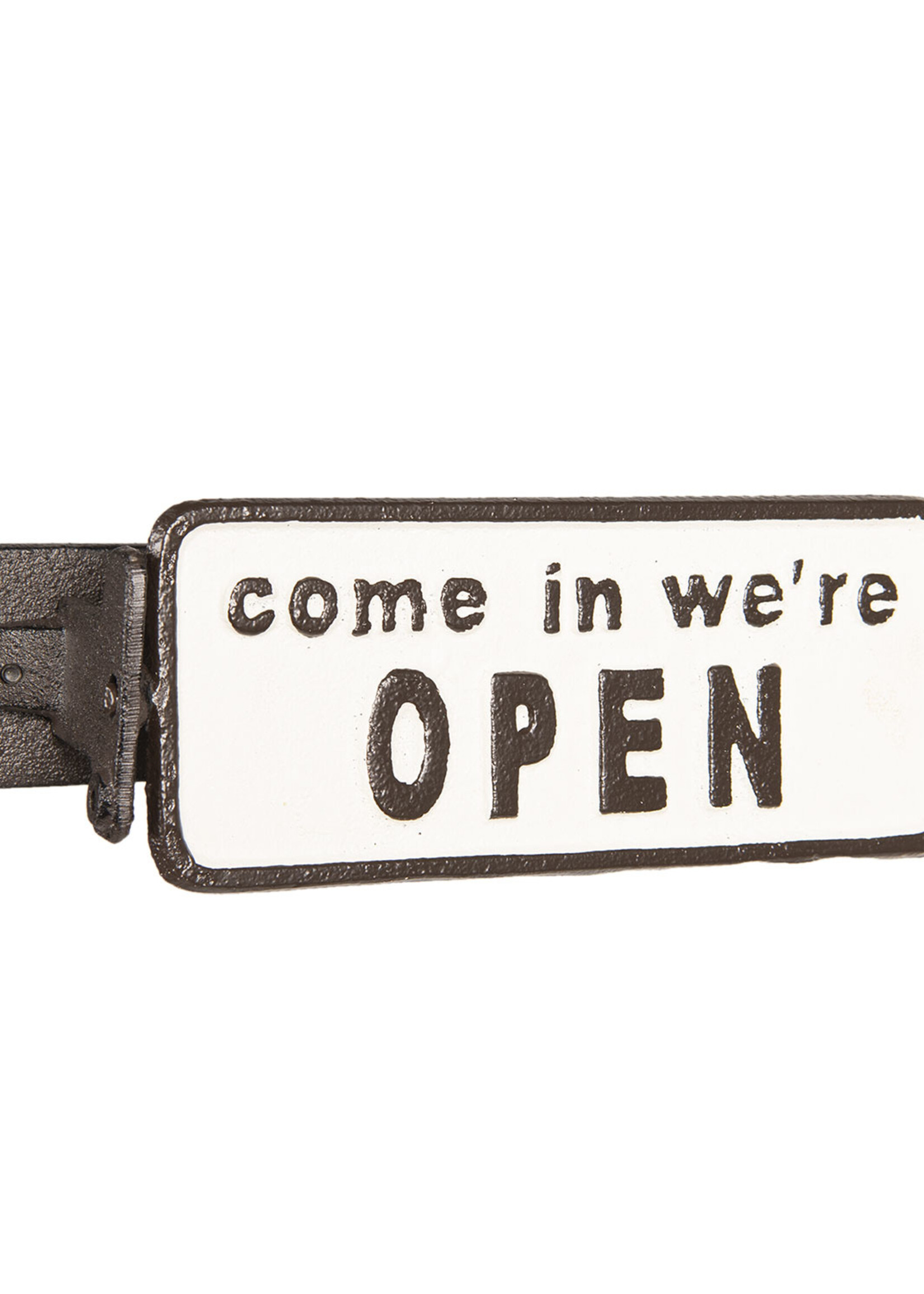 Clayre & Eef Tekstbord open closed 17*7*8 cm 6Y3456