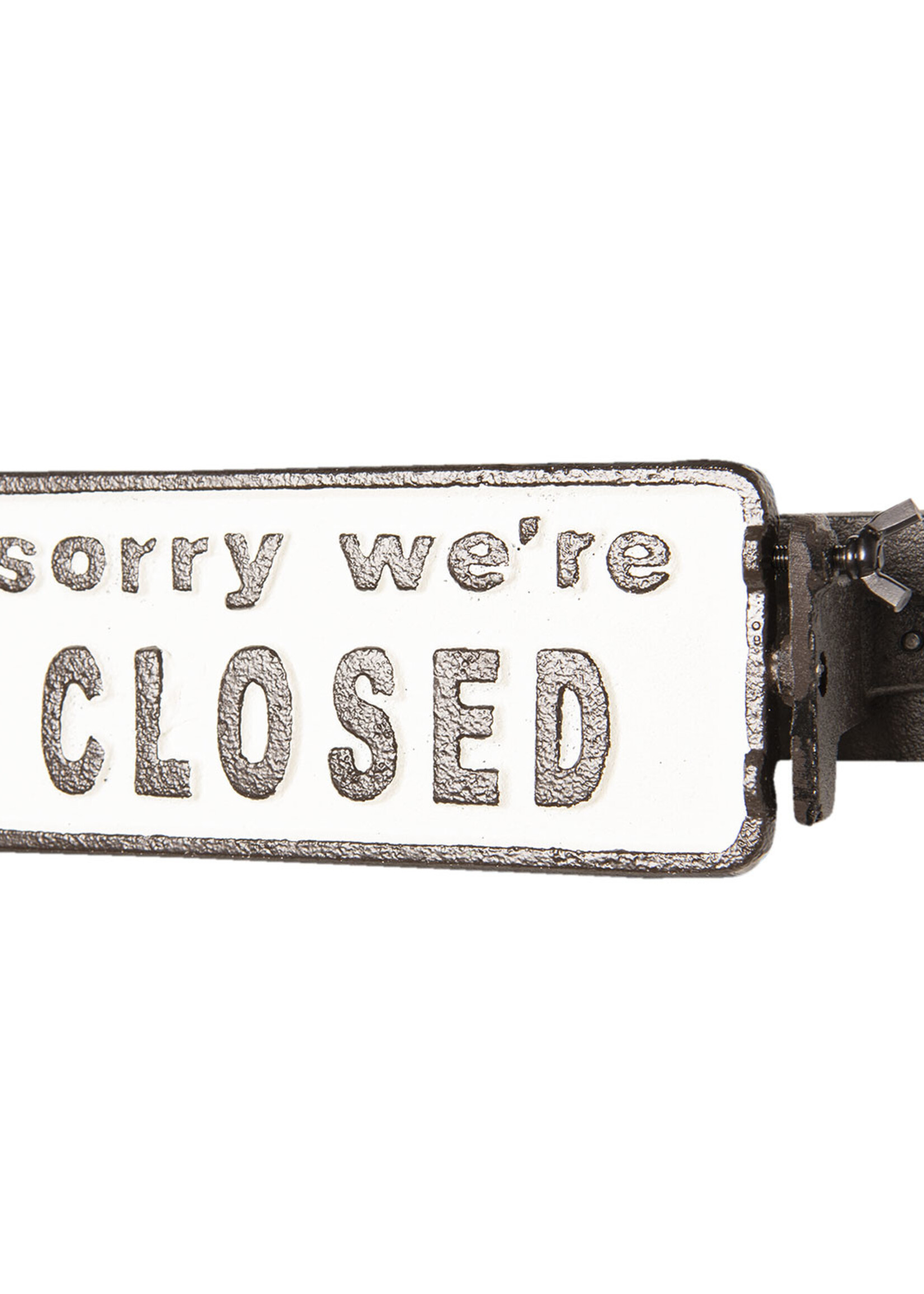 Clayre & Eef Plaque décorative open closed 17*7*8 cm 6Y3456