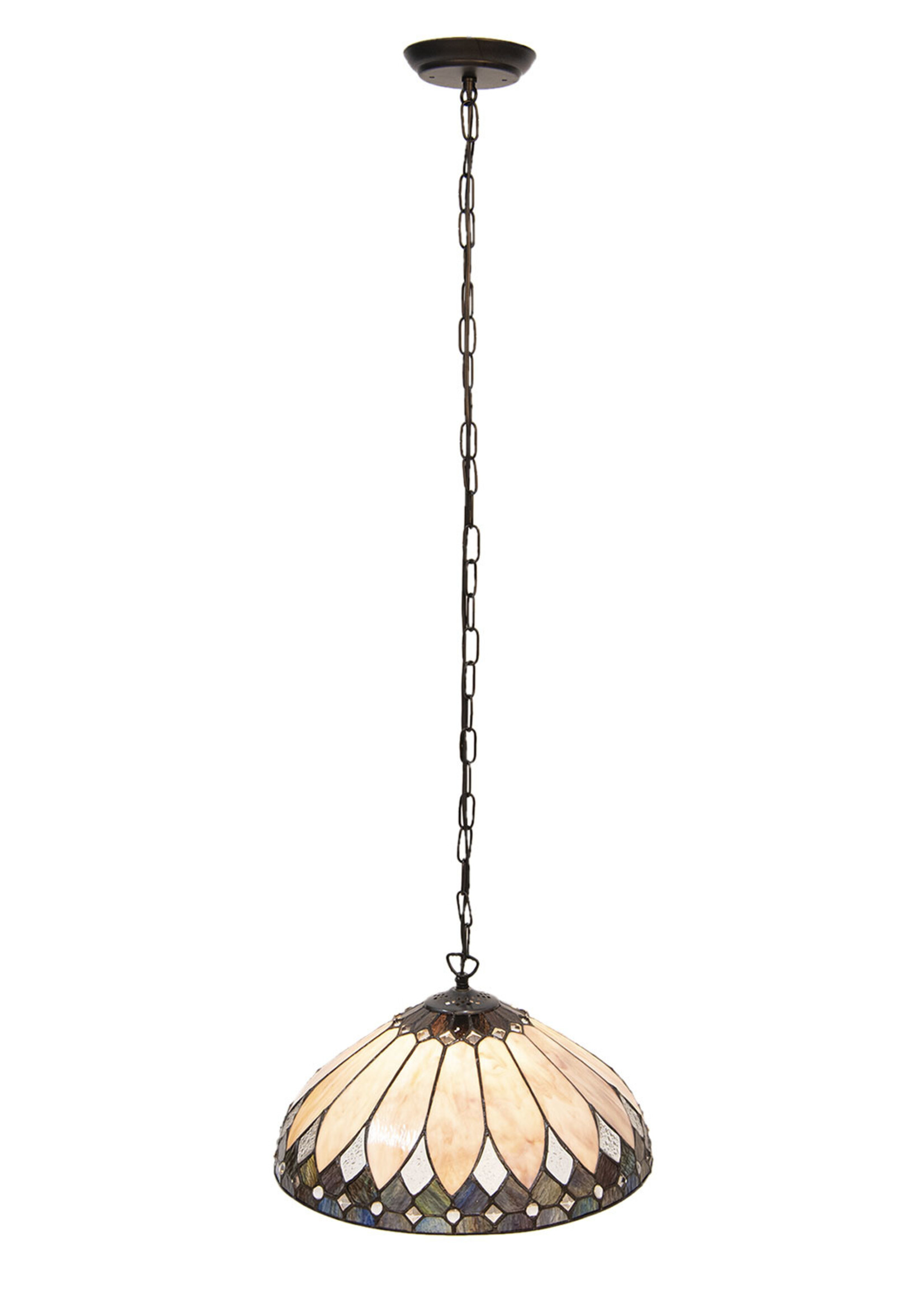 Clayre & Eef Hanglamp Tiffany Ø 40 cm E27/max 1*60W 5LL-5986