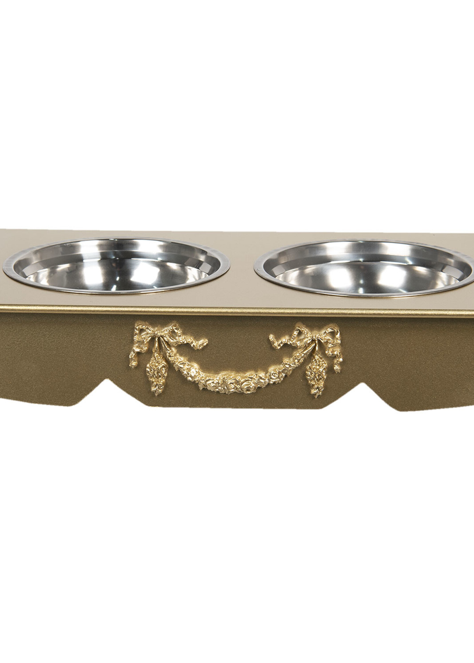 Clayre & Eef Gamelle animal 41*22*12 cm / 2*500 ml 6H0769GO