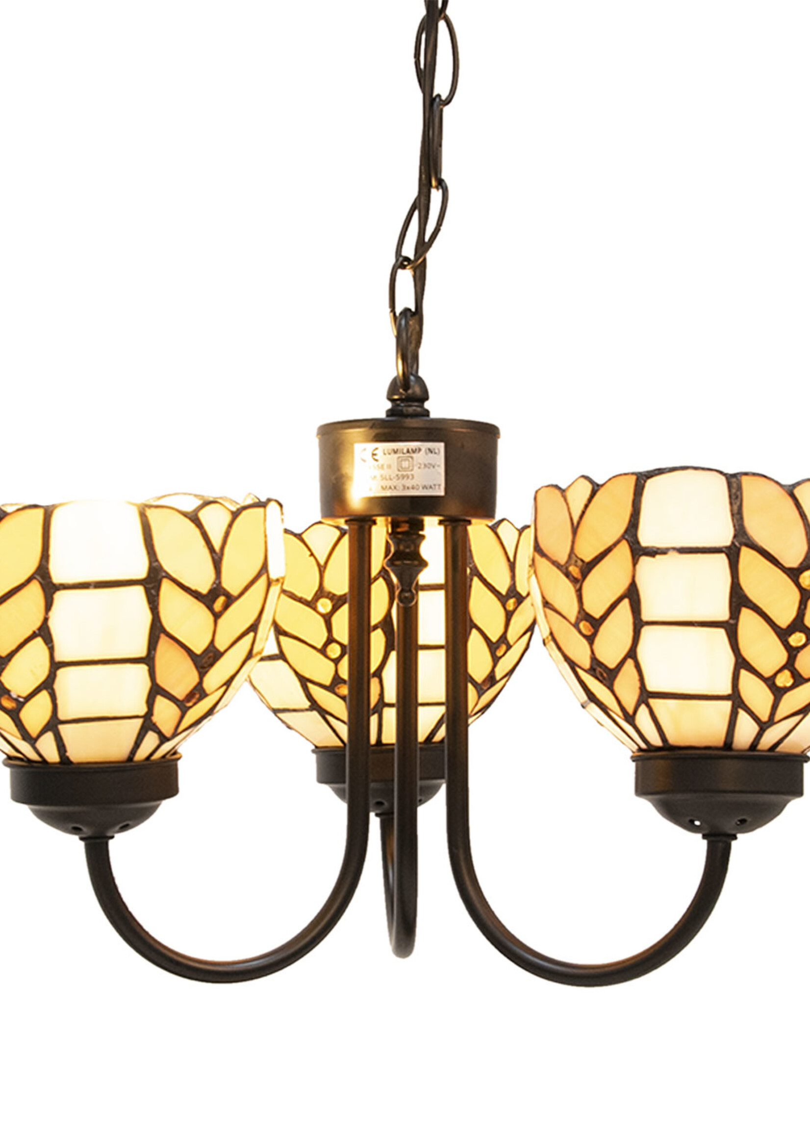 Clayre & Eef Hanglamp Tiffany Ø 39*125 cm E14/max 3*40W 5LL-5993