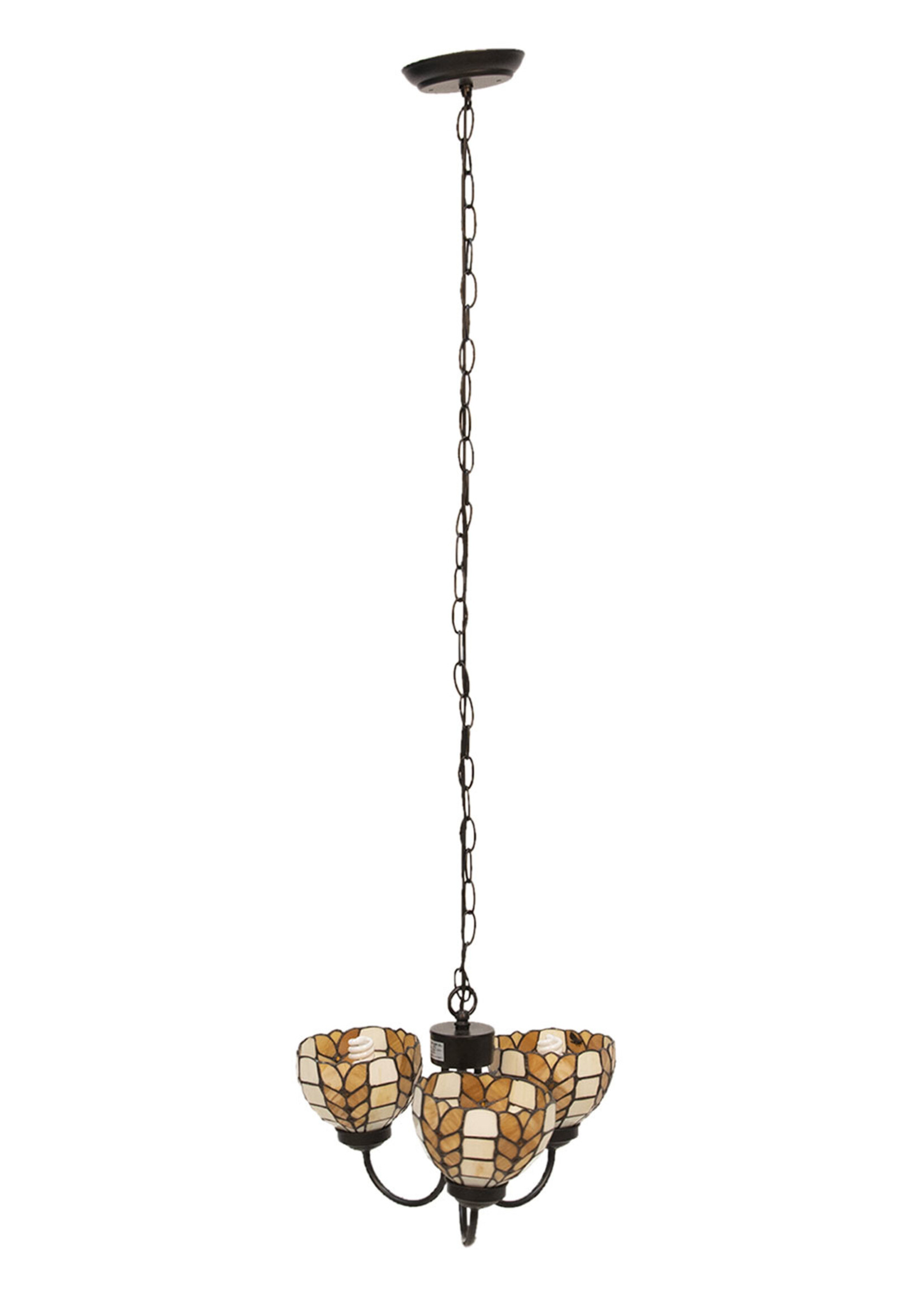 Clayre & Eef Lampe suspendue Tiffany Ø 39*125 cm E14/max 3*40W 5LL-5993