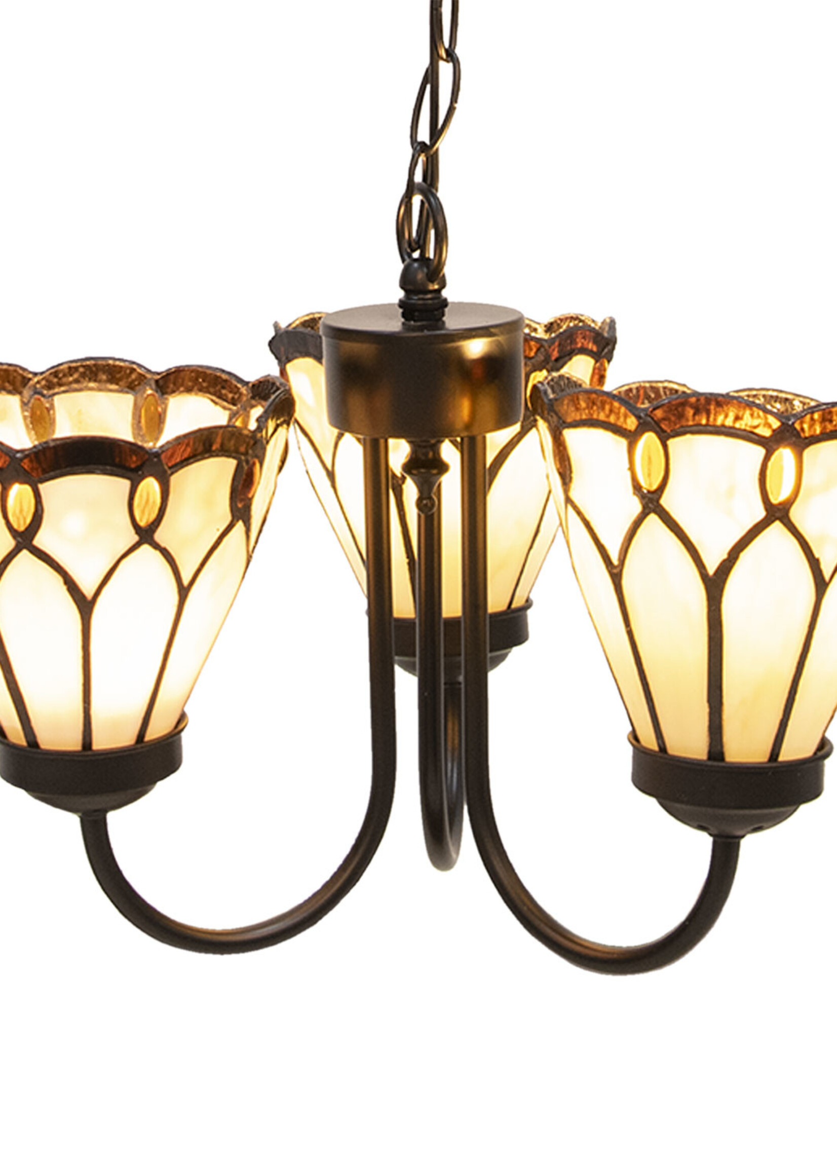 Clayre & Eef Lampe suspendue Tiffany Ø 39*125 cm E14/max 3*40W 5LL-5996