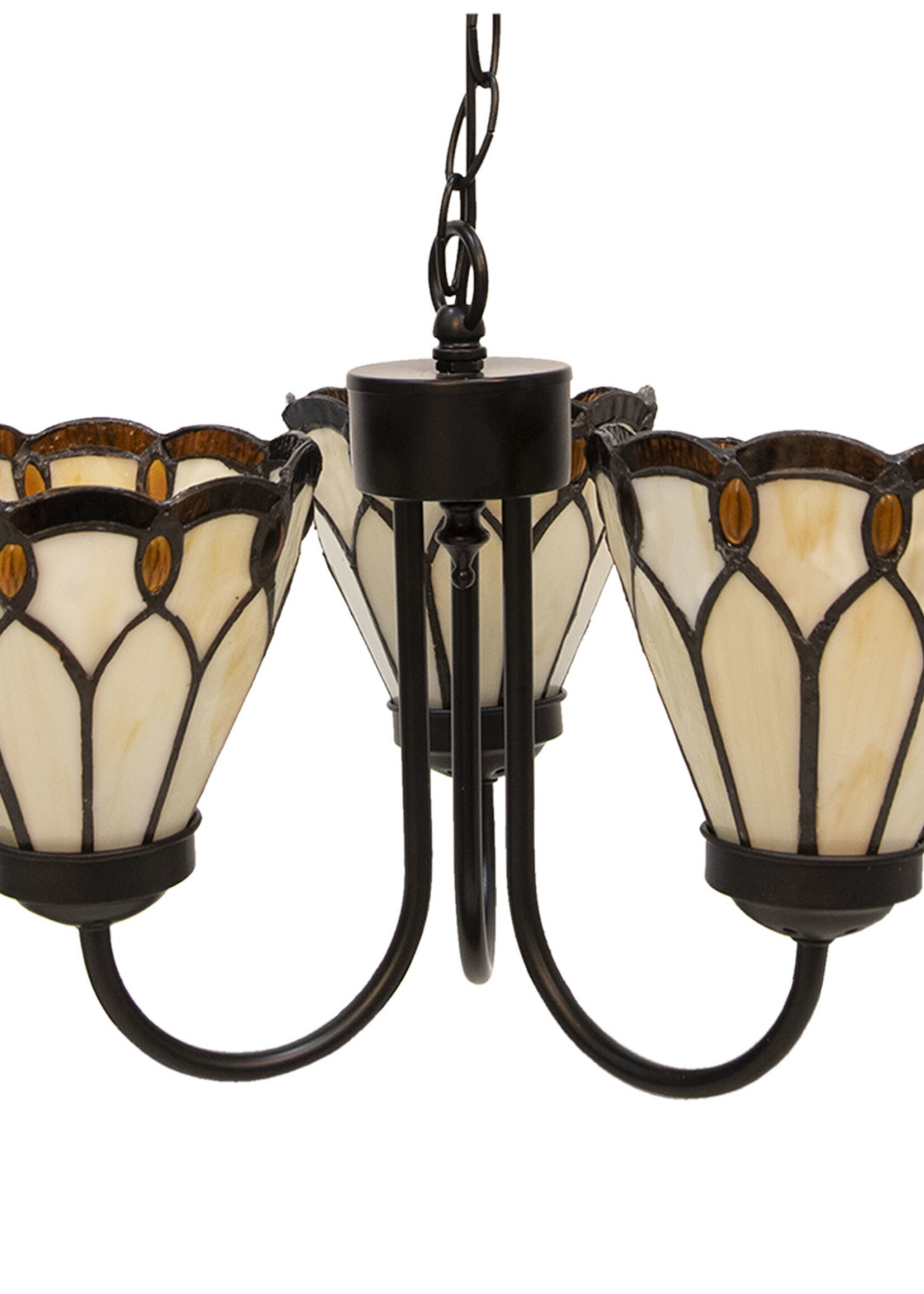 Clayre & Eef Lampe suspendue Tiffany Ø 39*125 cm E14/max 3*40W 5LL-5996