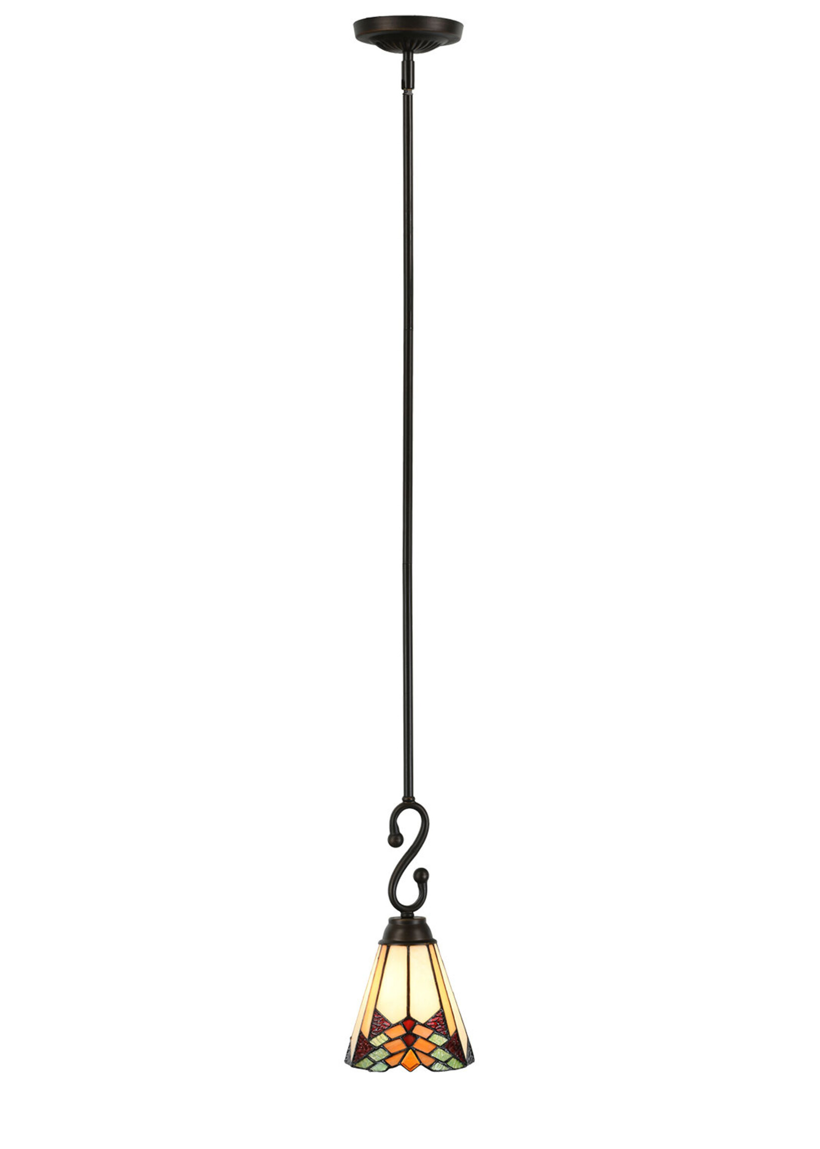 Clayre & Eef Lampe suspendue Tiffany Ø 15*119 cm E14/max 1*60W 5LL-5965
