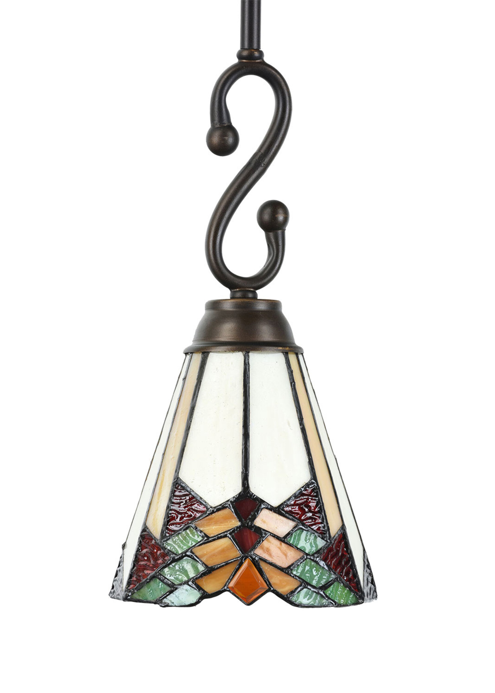 Clayre & Eef Hanglamp Tiffany Ø 15*119 cm E14/max 1*60W 5LL-5965