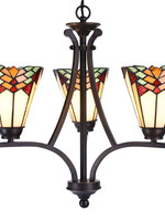 Clayre & Eef Lampe suspendue Tiffany Ø 44*50 cm E14/max 3*60W 5LL-5967