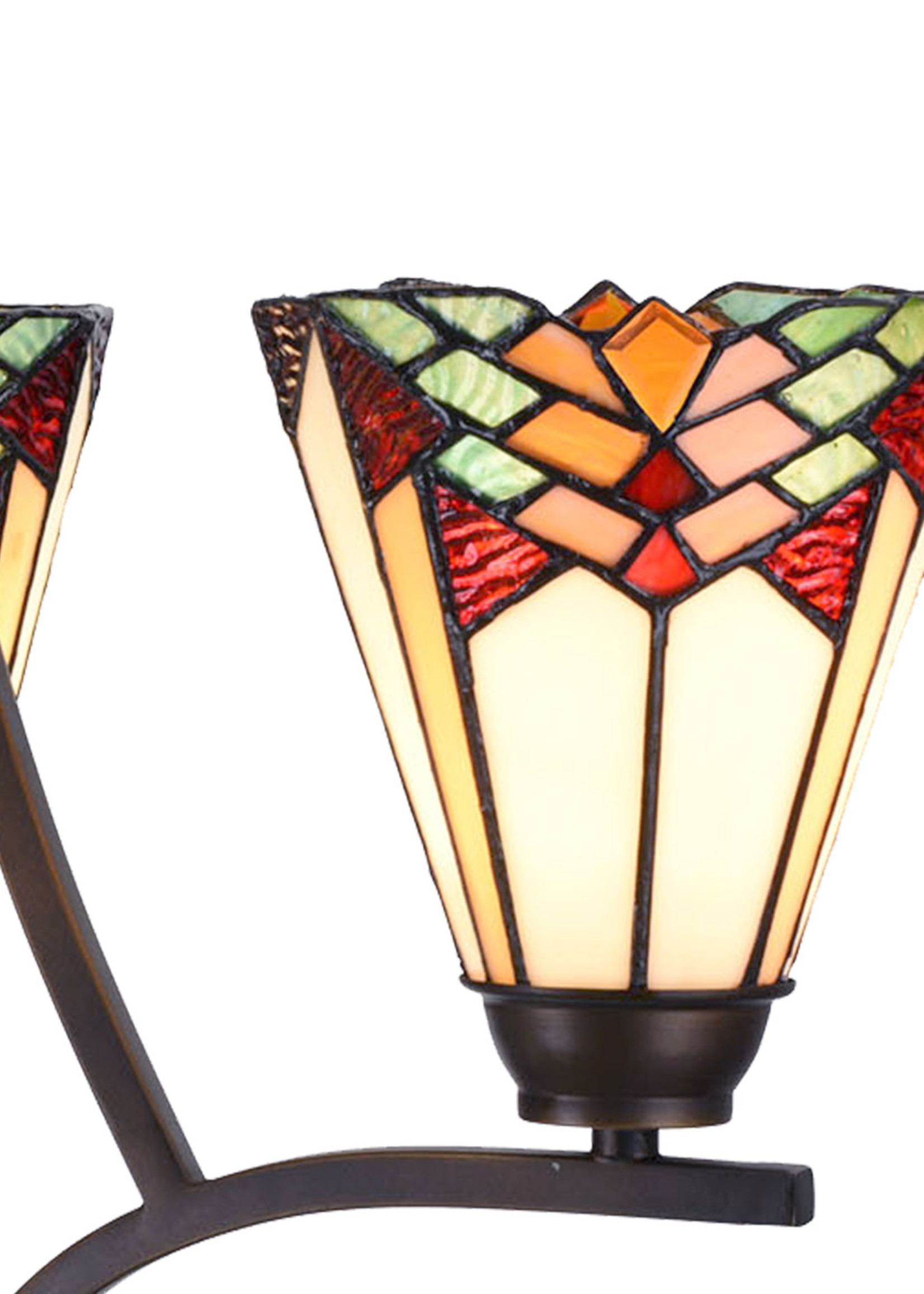 Clayre & Eef Lampe suspendue Tiffany Ø 44*50 cm E14/max 3*60W 5LL-5967