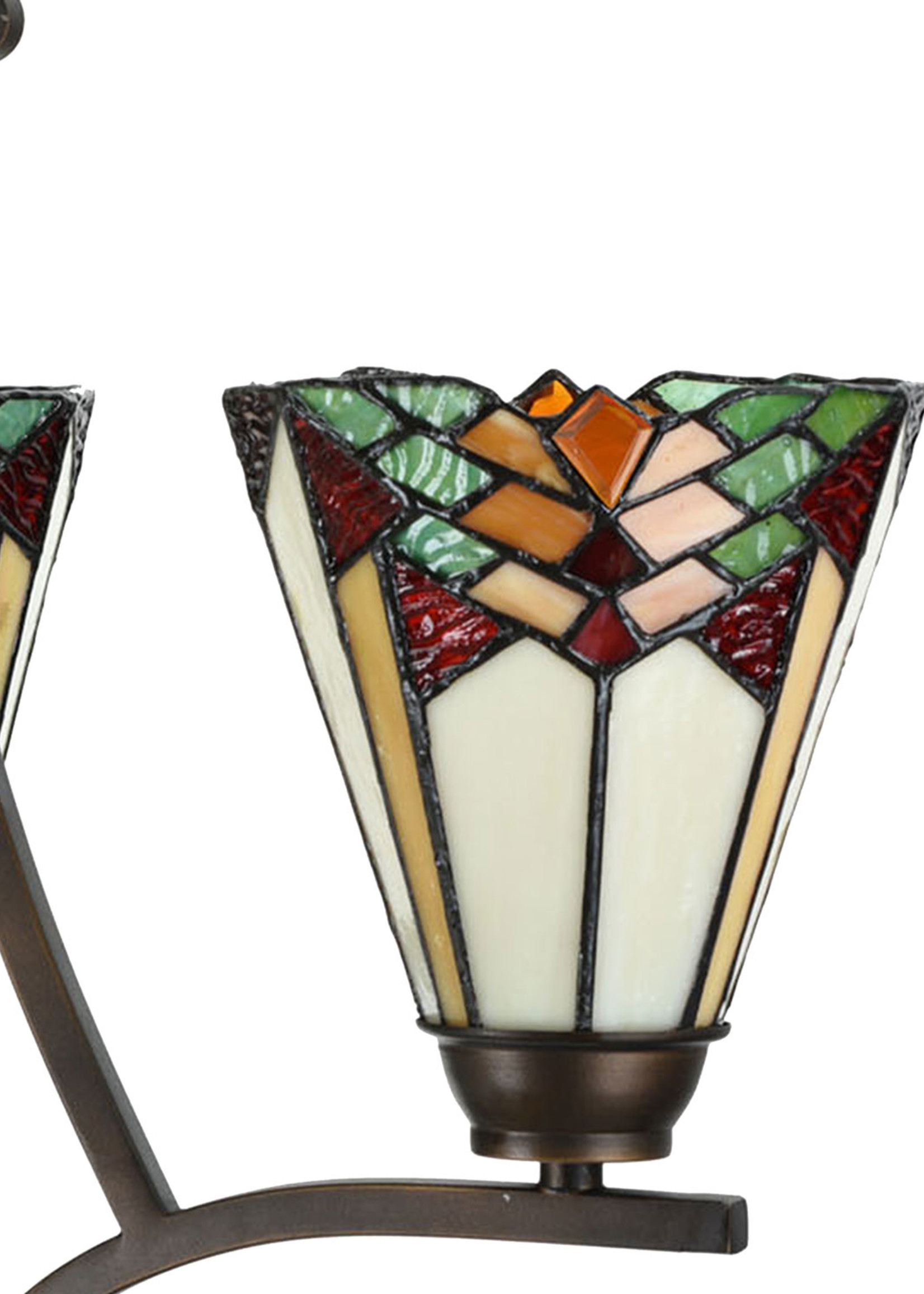 Clayre & Eef Lampe suspendue Tiffany Ø 44*50 cm E14/max 3*60W 5LL-5967