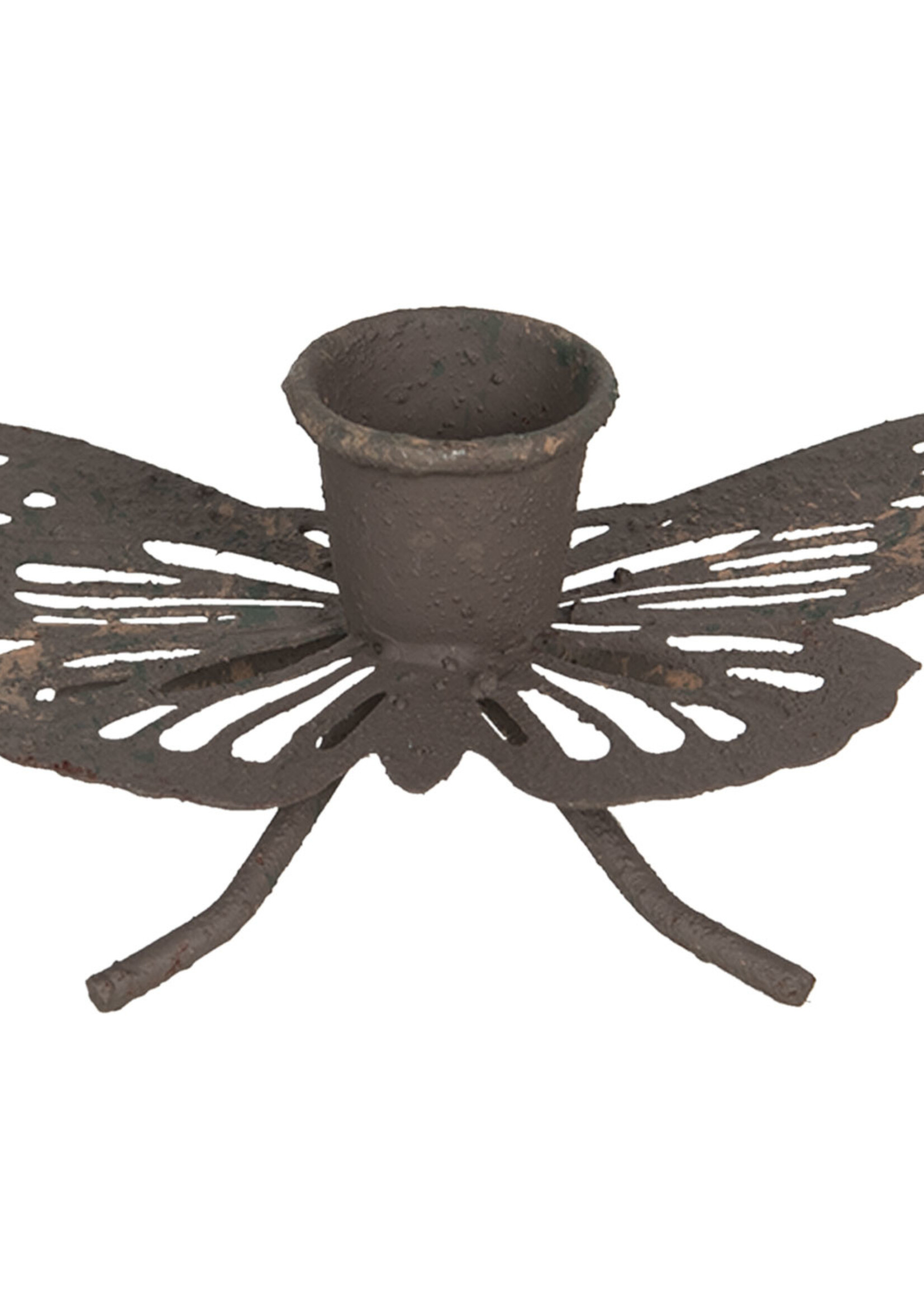 Clayre & Eef Kandelaar vlinder 9*6*4 cm 6Y4062
