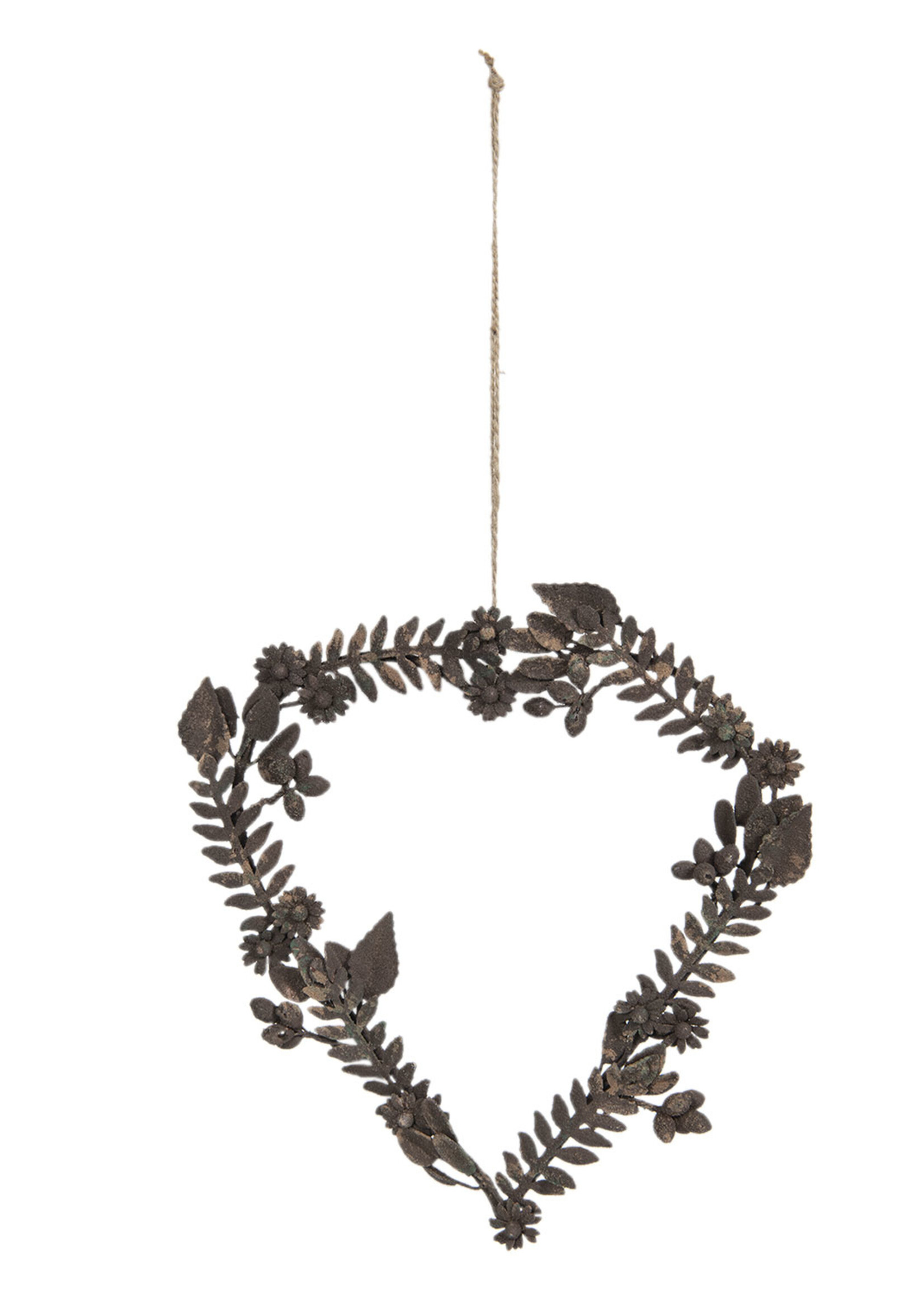 Clayre & Eef Couronne coeur 23*22 cm 6Y4065