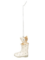 Clayre & Eef Decoratie hanger kat in laars 5*2*7 cm 6PR2754
