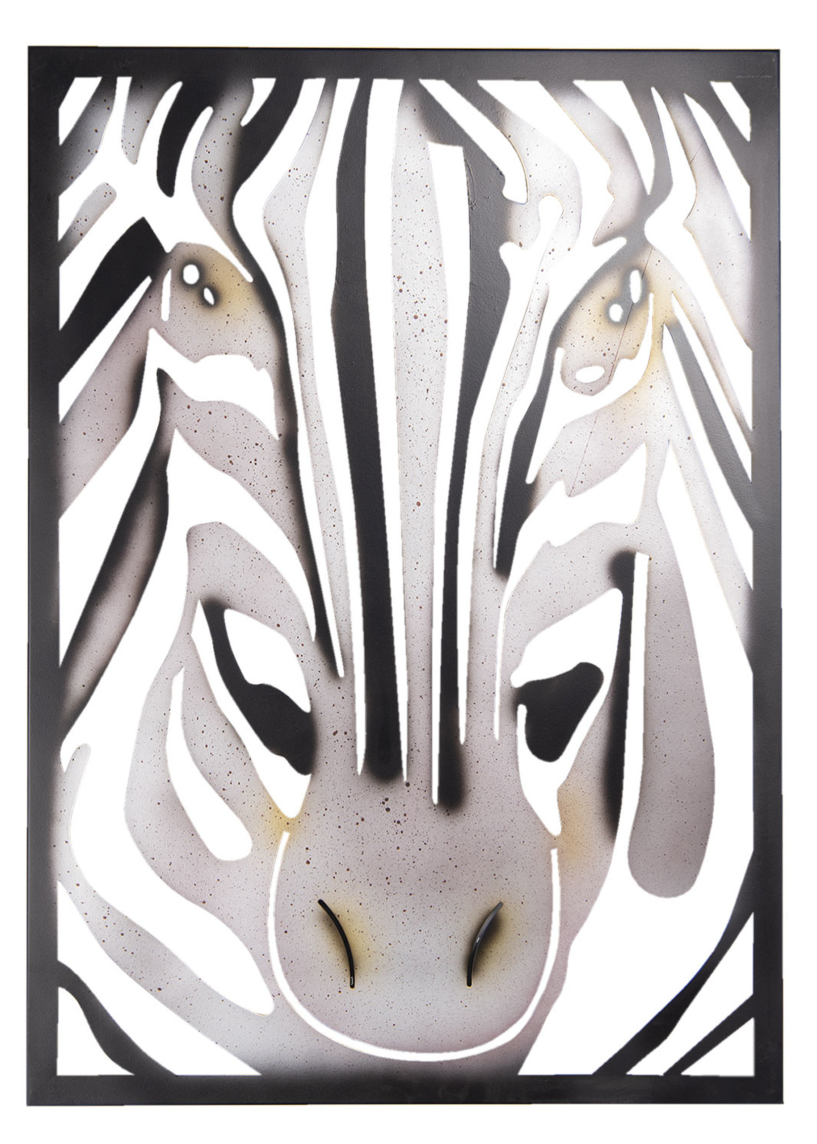 Clayre & Eef Wanddecoratie zebra 55*3*76 cm 5Y0687