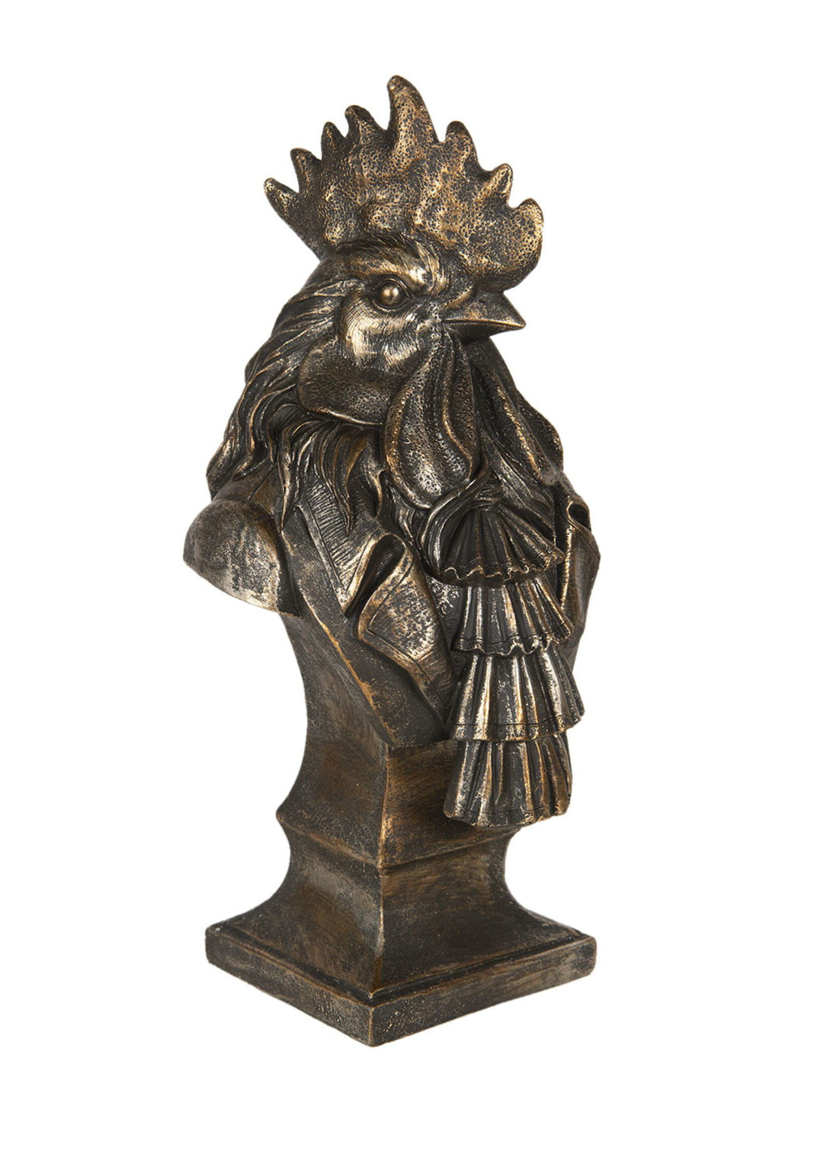 Clayre & Eef Décoration coq 16*14*35 cm 6PR2857