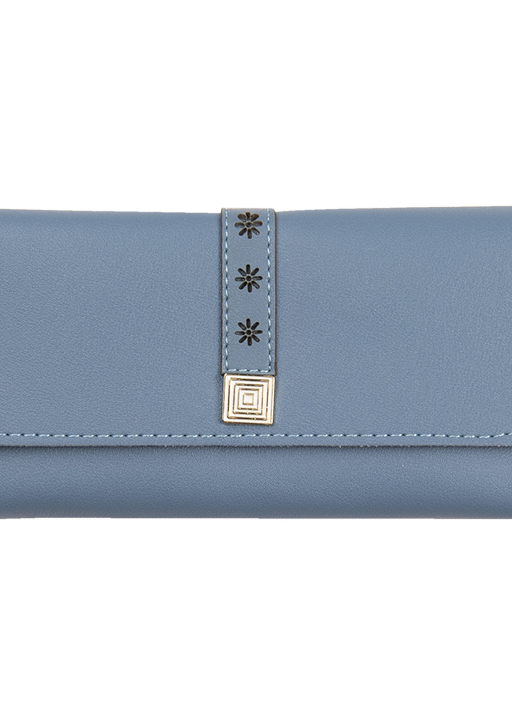 Clayre & Eef Portemonnee 19*9 cm blauw JZWA0115BL