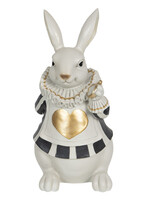 Clayre & Eef Décoration lapin 17*14*33 cm 6PR3163