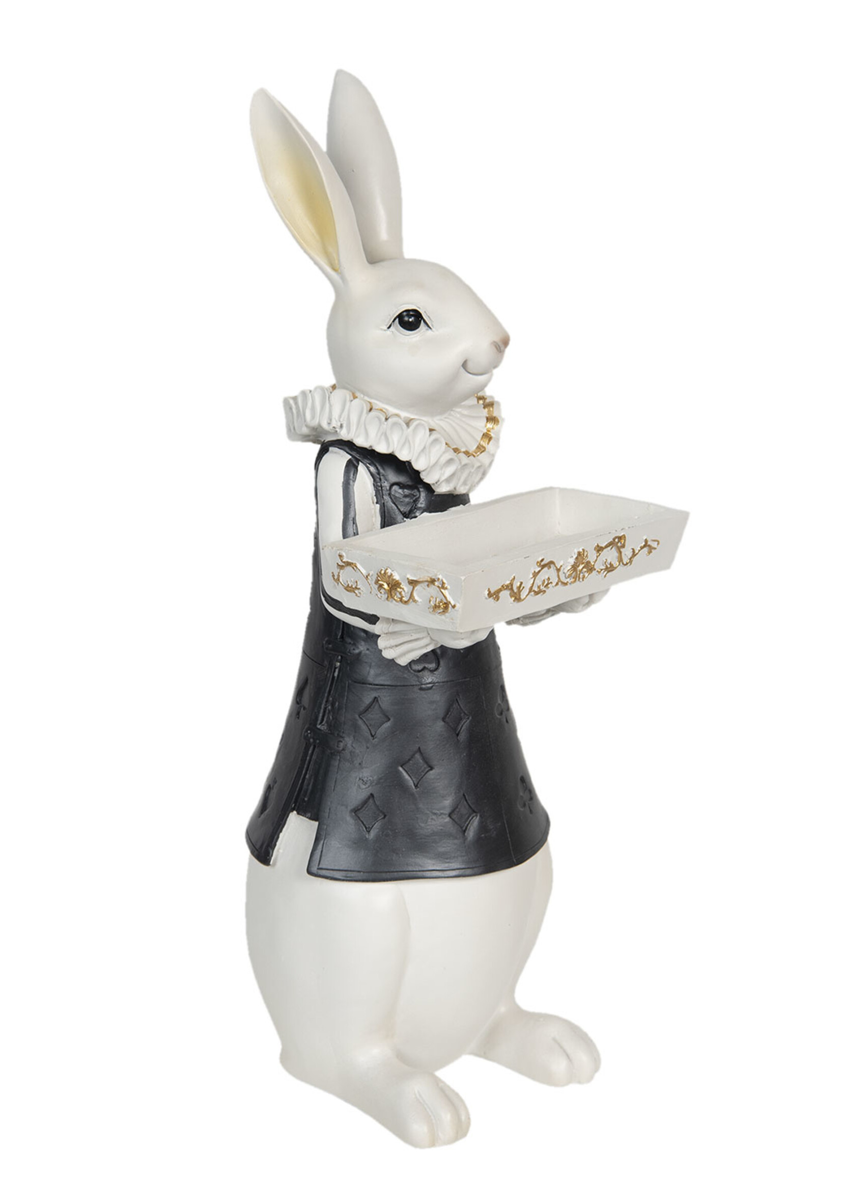 Clayre & Eef Décoration lapin fille 15*13*37 cm 6PR3164